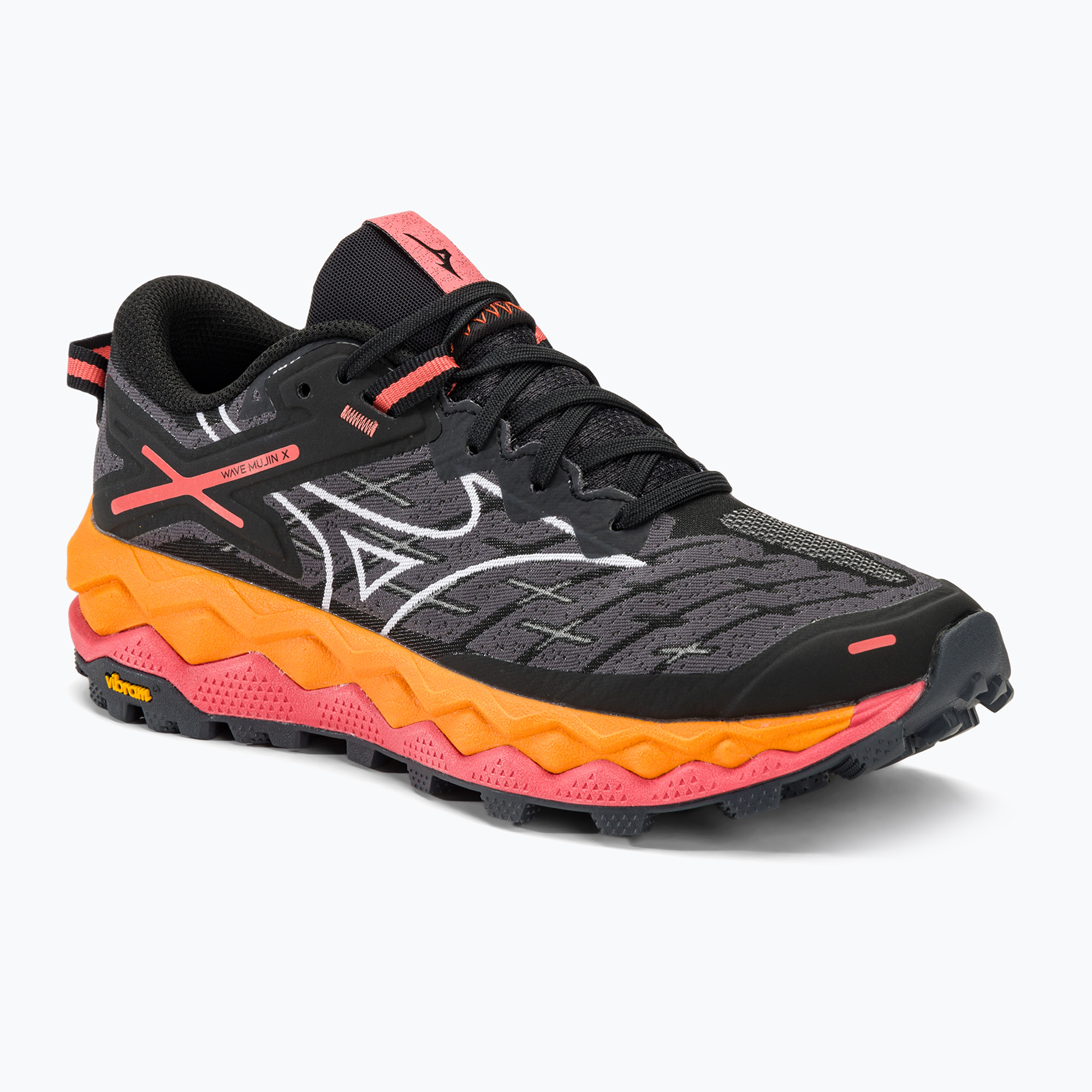 Scarpe da corsa da donna Wave Mujin 10 nero/bianco/corallo caldo (38.5 EU) (Wave Mujin 10 J1GK247021)