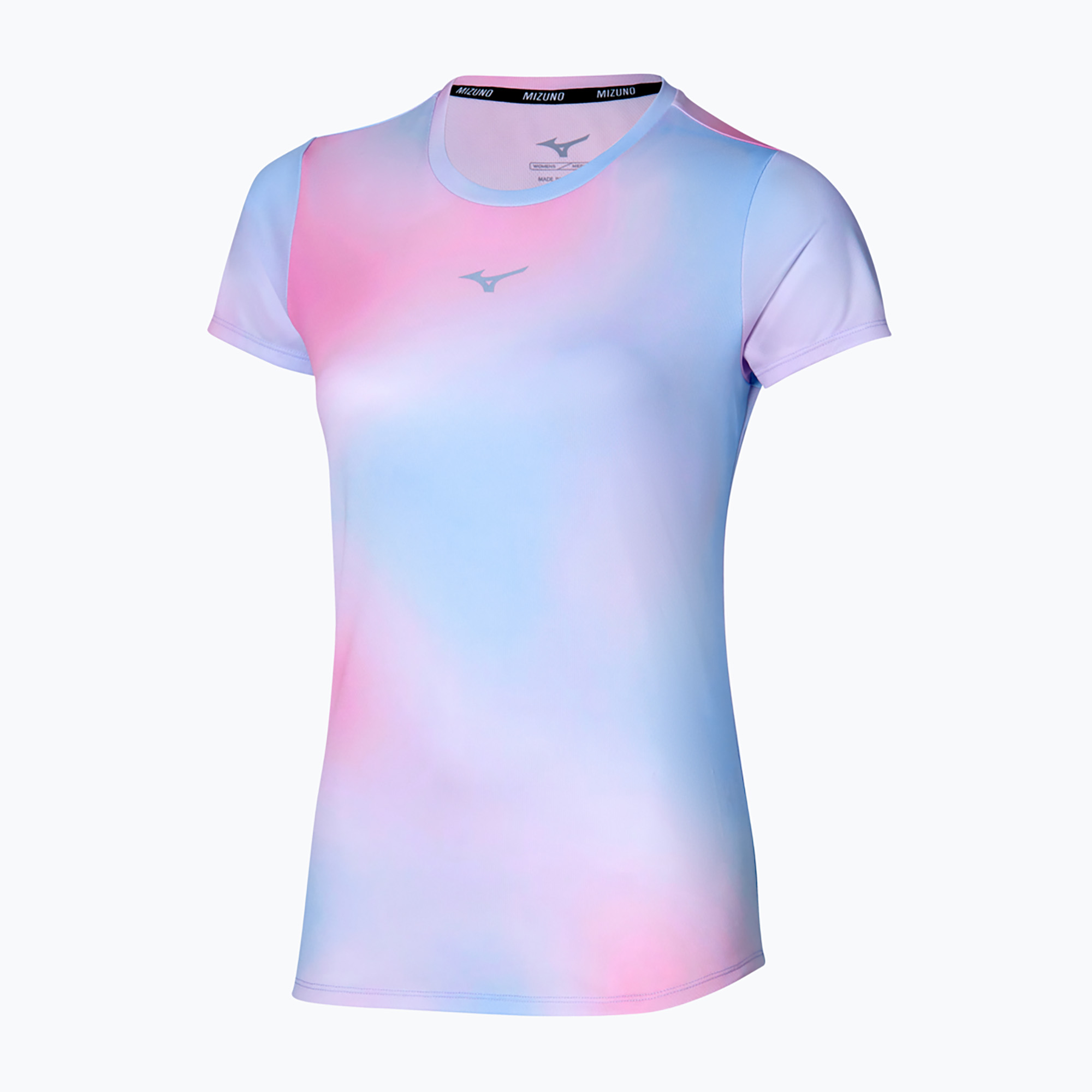 Maglietta da corsa da donna Mizuno Impulse Core Graphic Tee blu alogeno (L) (Impulse Core Graphic Tee J2GAB20818)