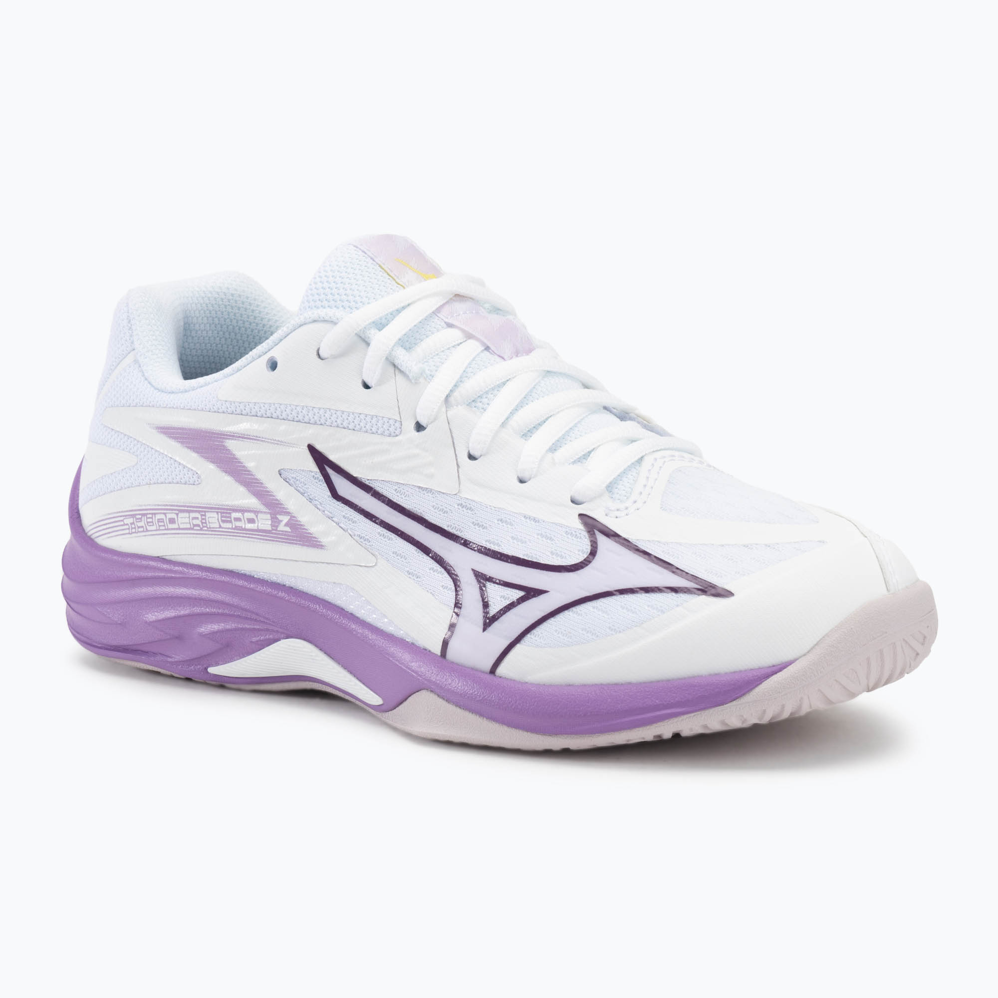 Scarpe da pallavolo da donna Mizuno Thunder Blade Z bianco/viola patrizia/vintage (40.5 EU) (Thunder Blade Z V1GC237010)