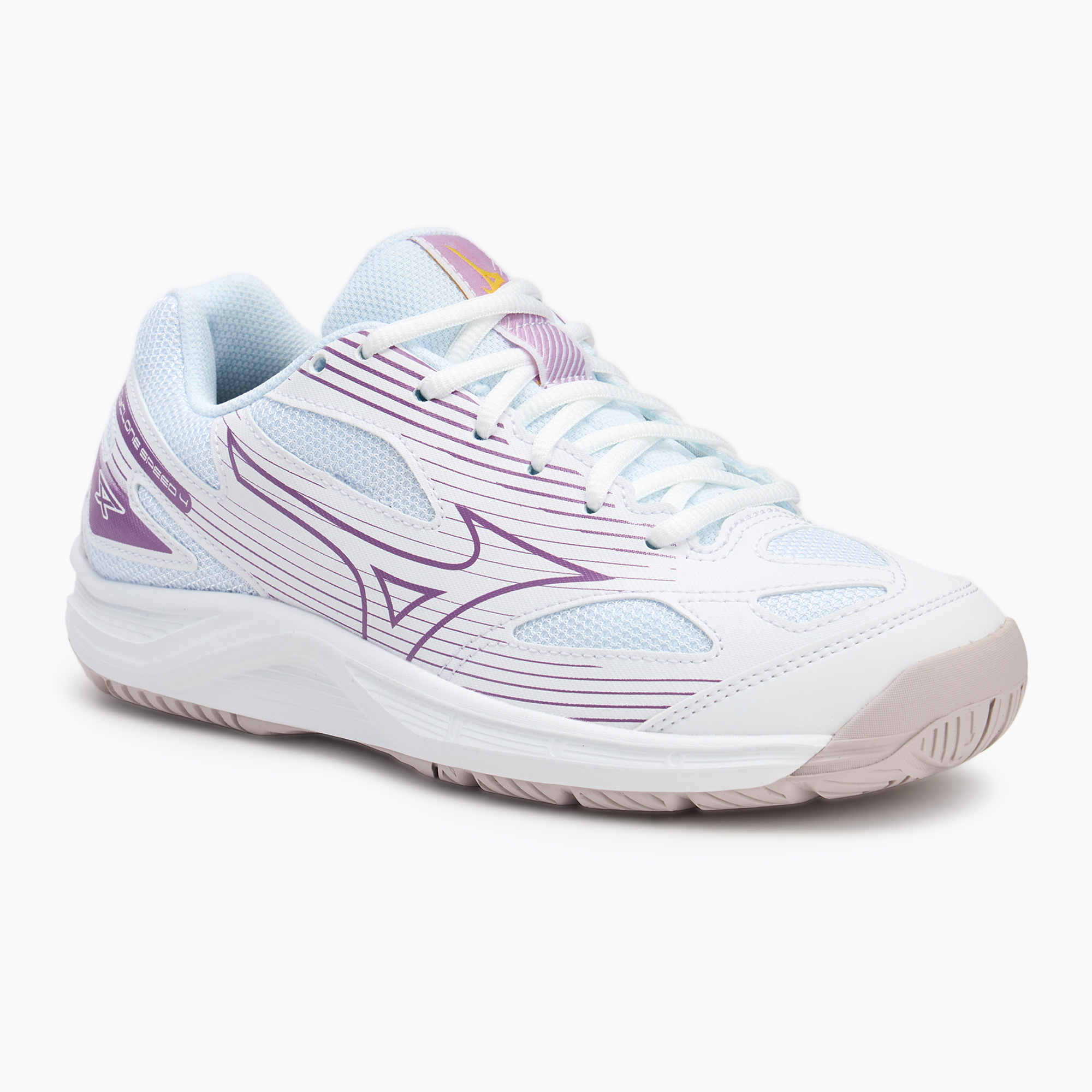 Mizuno Cyclone Speed 4 scarpe da pallavolo bianco/patria viola/quince (36 EU) (Cyclone Speed 4 V1GC238010)