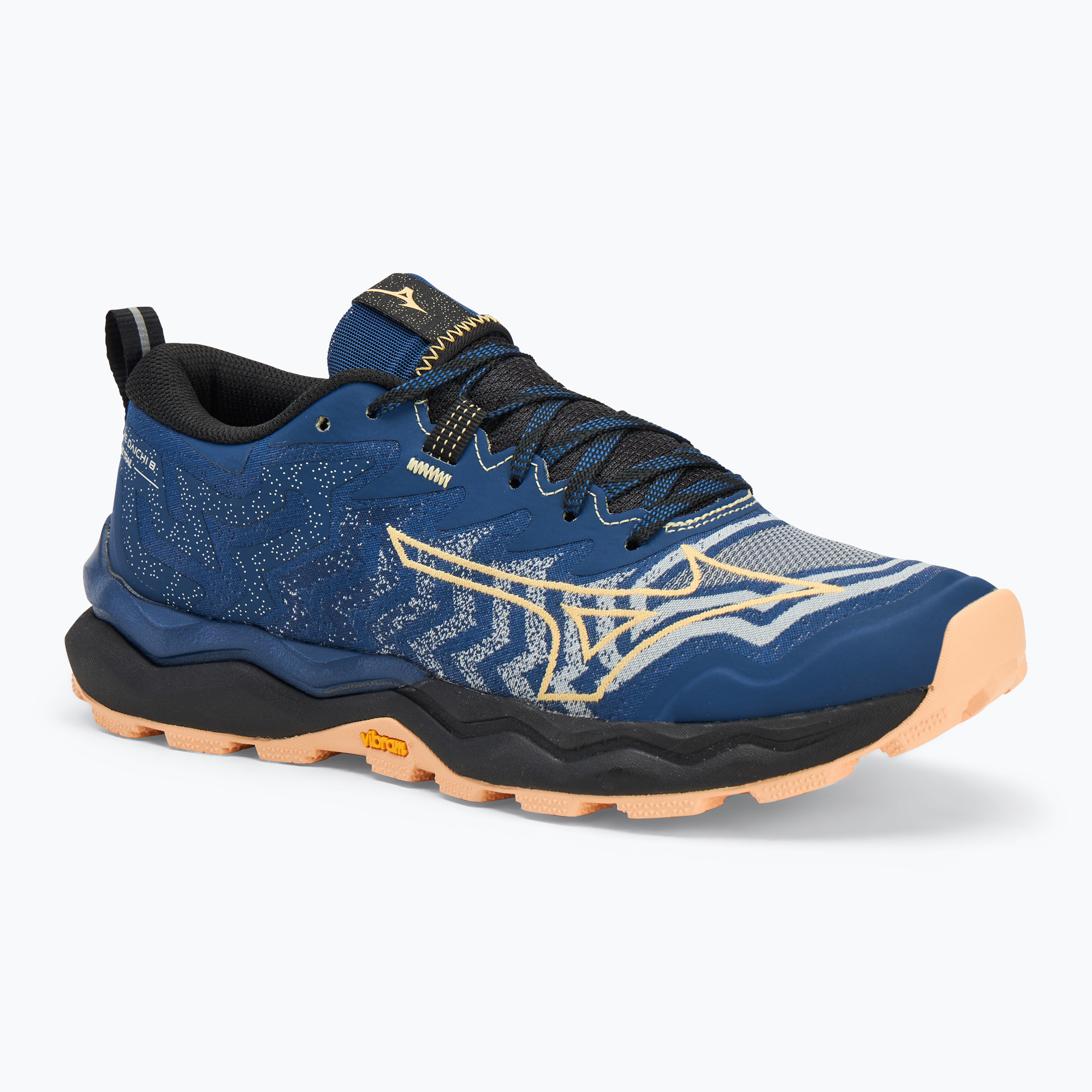 Scarpe da corsa da donna Mizuno Wave Daichi 8 estate blu/ghiaccio albicocca/nero (36.5 EU) (Wave Daichi 8 J1GK247171)