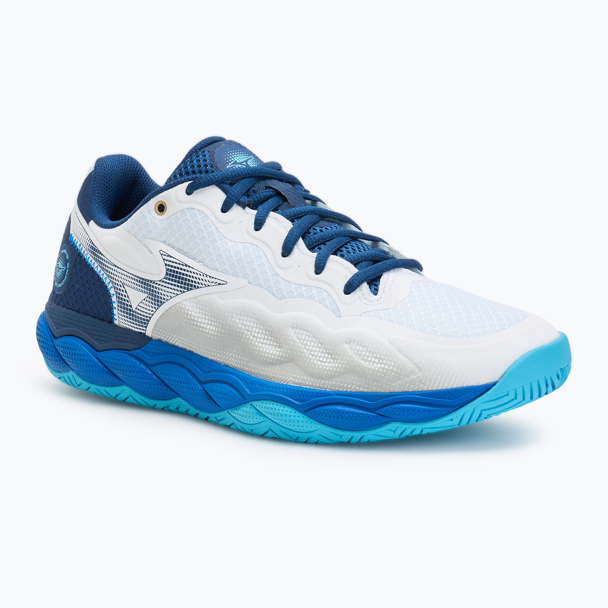 Scarpe da tennis Mizuno Wave Enforce Court AC bianco/blu scuro/blu fiume (43 EU) (Wave Enforce Court AC 61GA243229)