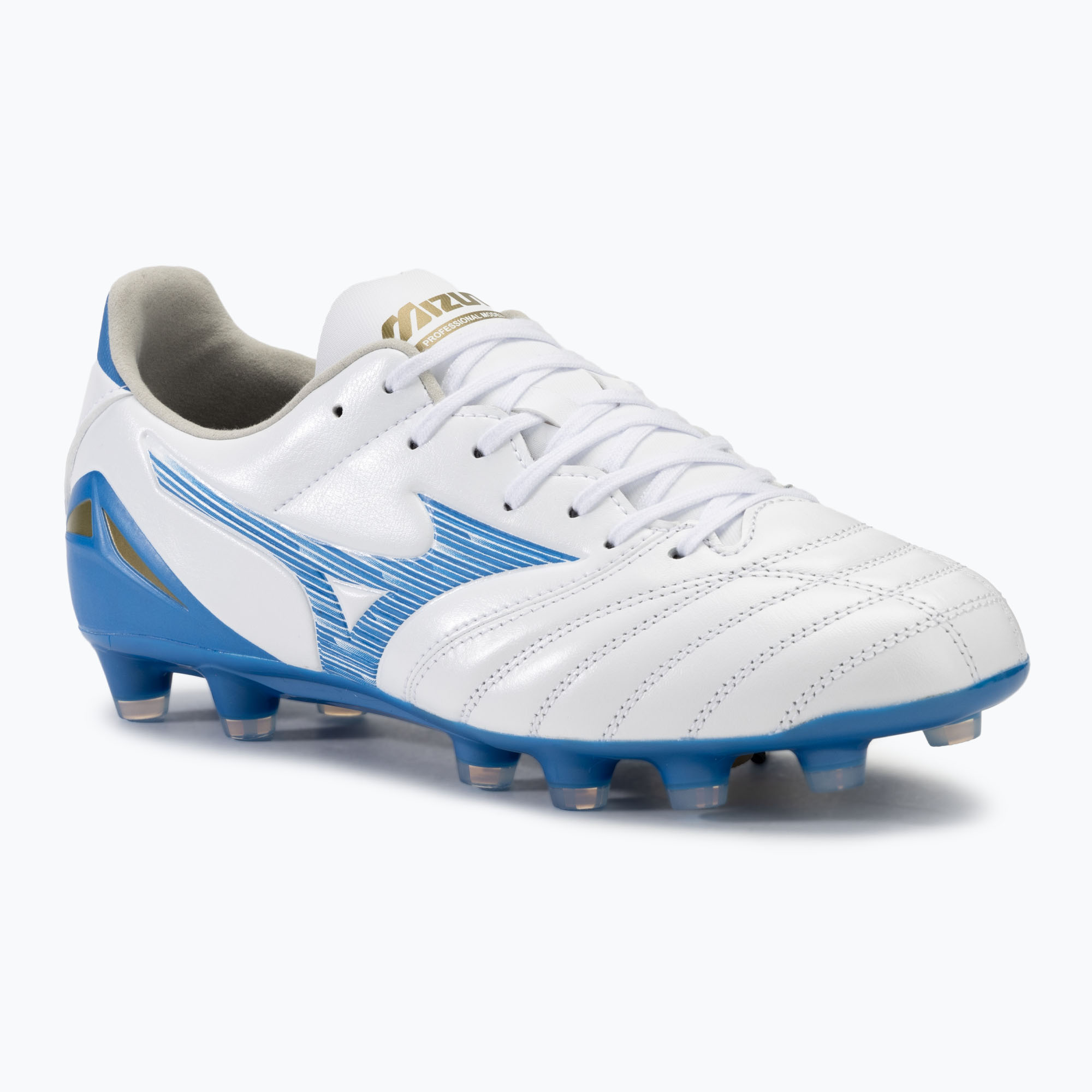 Scarpe da calcio Mizuno Morelia Neo IV Pro FG laser blu/bianco per uomo (46 EU) (Morelia Neo IV Pro FG P1GA243425)