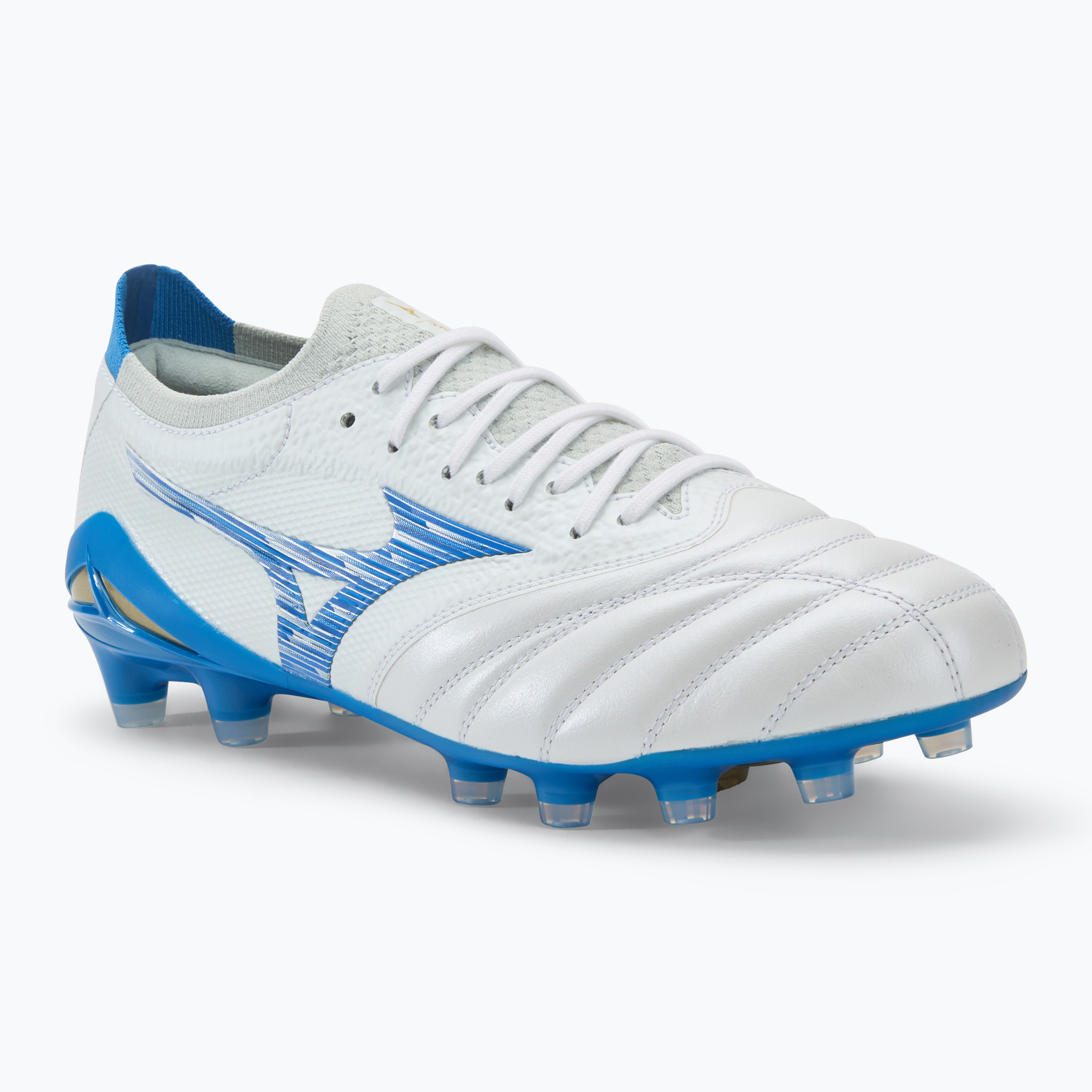 Scarpe da calcio Mizuno Morelia Neo IV β Japan FG uomo blu laser/bianco (44.5 EU) (Morelia Neo IV β Japan P1GA244025)
