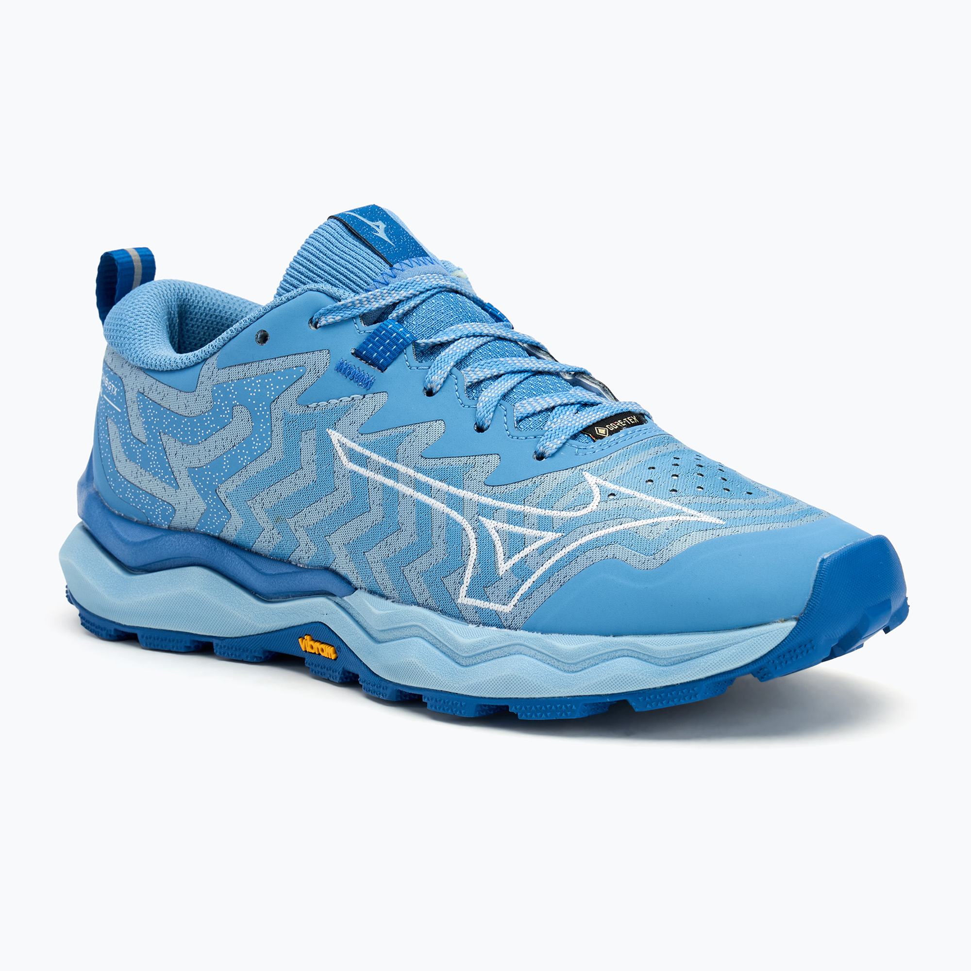 Scarpe da corsa da donna Mizuno Wave Daichi 8 GTX glacier lake/bianco/blu classico (38.5 EU) (Wave Daichi 8 GTX J1GK245671)