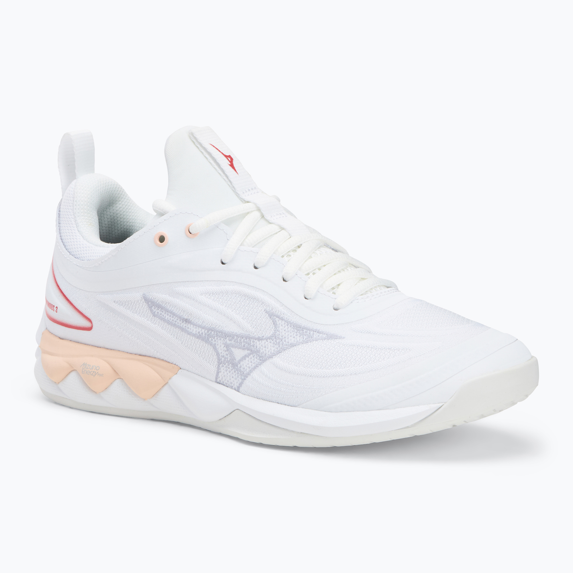 Scarpe da pallavolo da donna Mizuno Wave Luminous 3 bianco/aleuziano/rosa nuvola (40.5 EU) (Wave Luminous 3 V1GC242025)