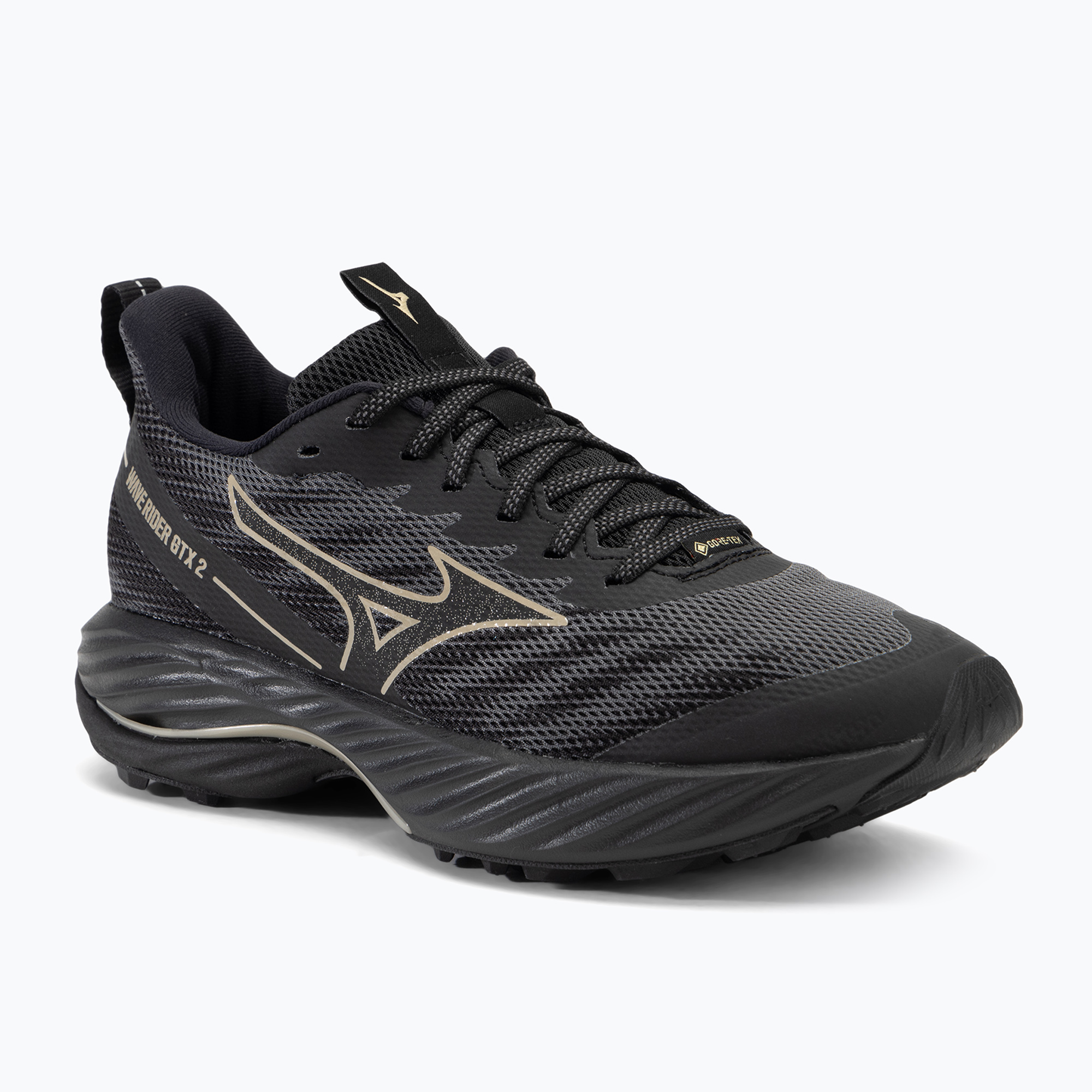 Scarpe da corsa da donna Mizuno Wave Rider GTX 2 iron gate/ge gold/nero (40 EU) (Wave Rider GTX 2 J1GD247921)