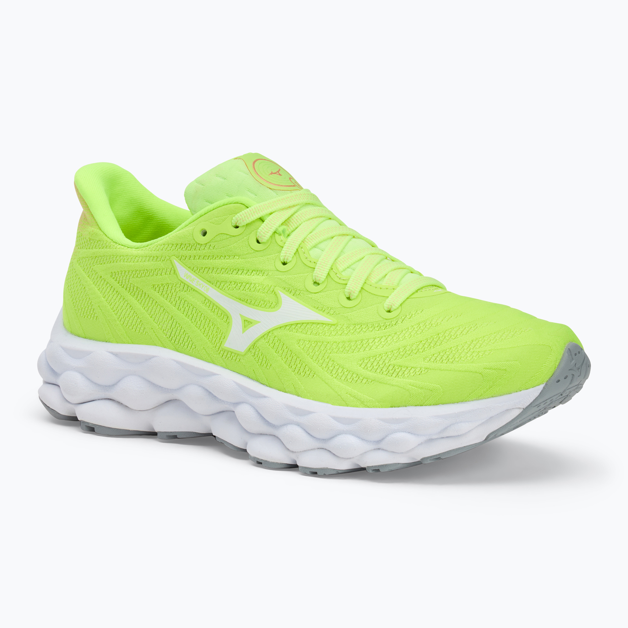 Scarpe da corsa da donna Mizuno Wave Sky 8 mizuno neo lime/bianco/nuovo (38.5 EU) (Wave Sky 8 J1GD240224)