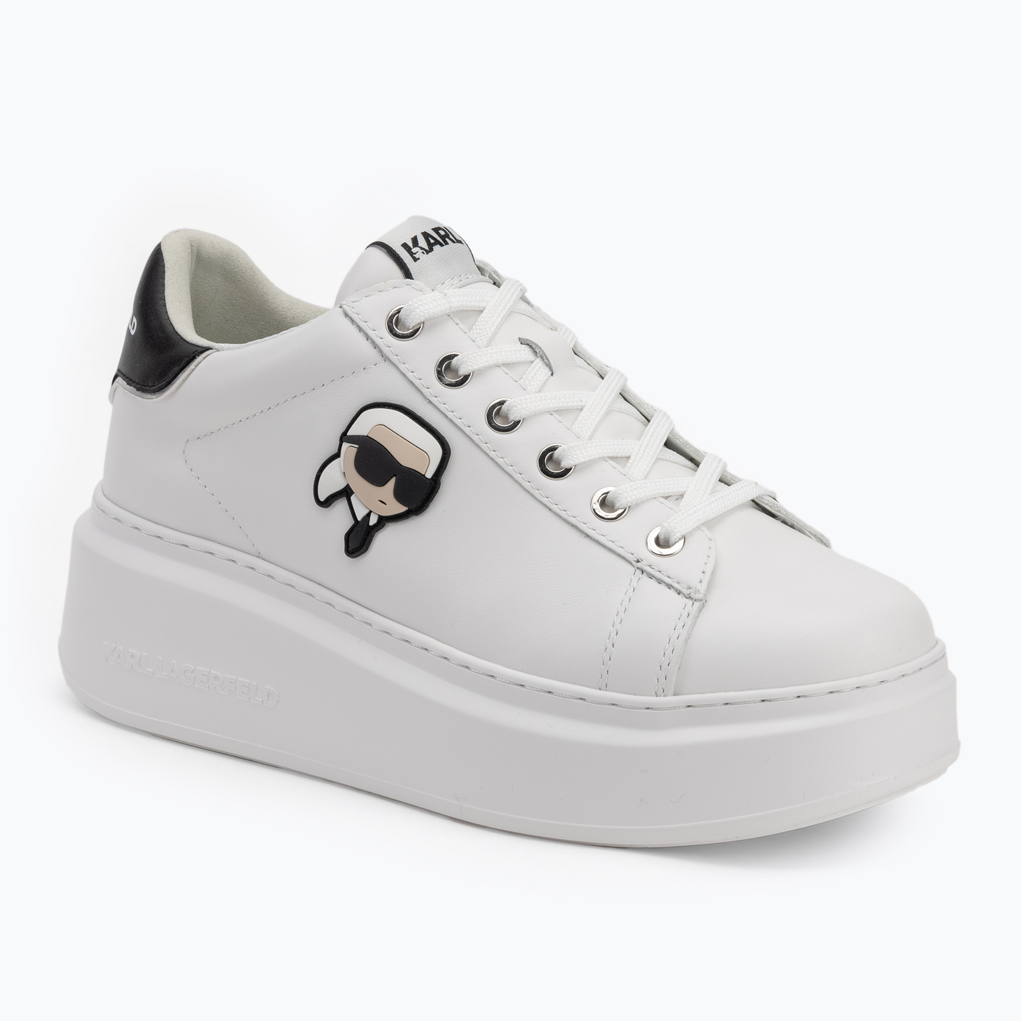 Scarpe da donna KARL LAGERFELD Anakapri Nft in pelle bianca (40 EU) (Anakapri Nft KL63530N 011)