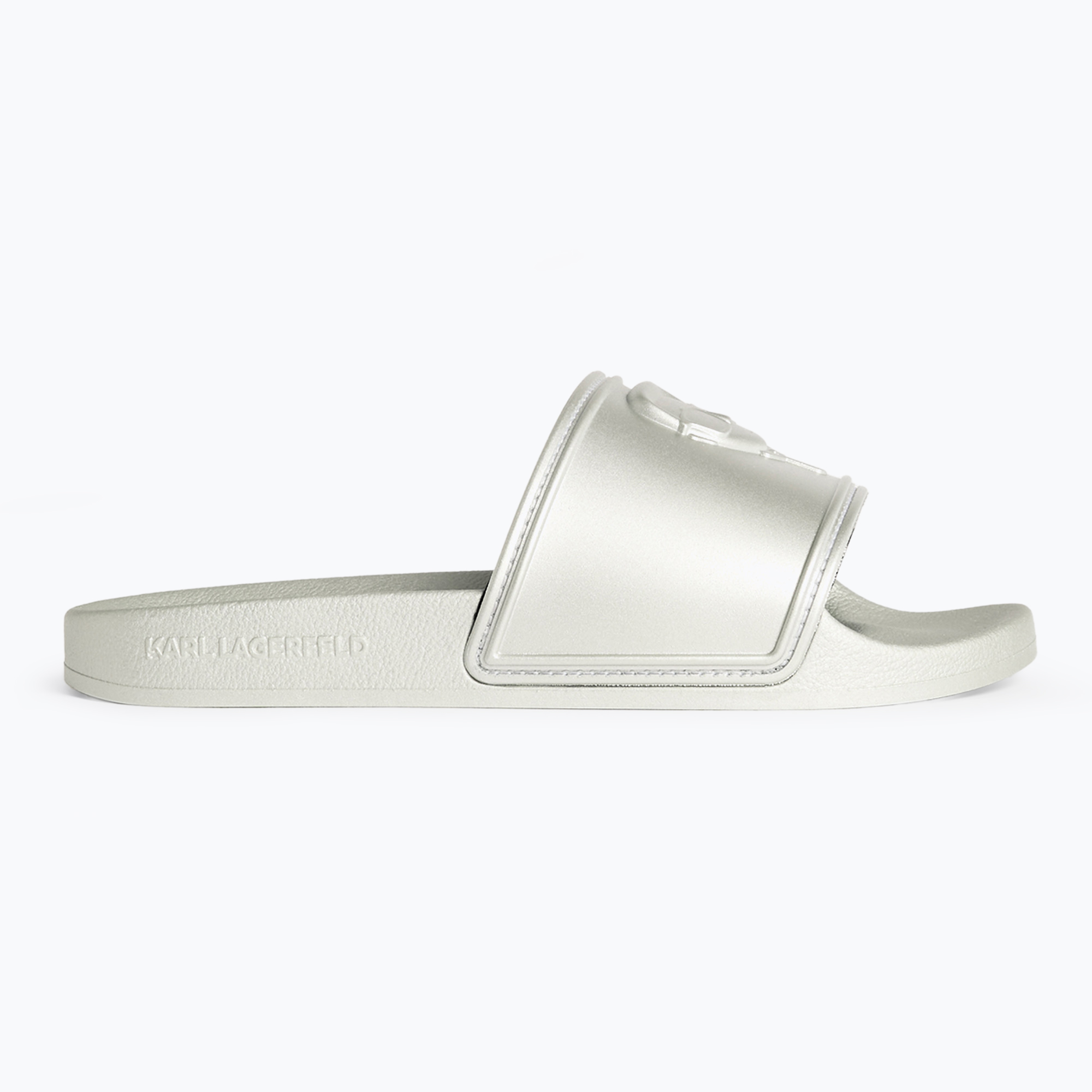 KARL LAGERFELD infradito donna Kondo 2.0 NFT Relief gomma argento