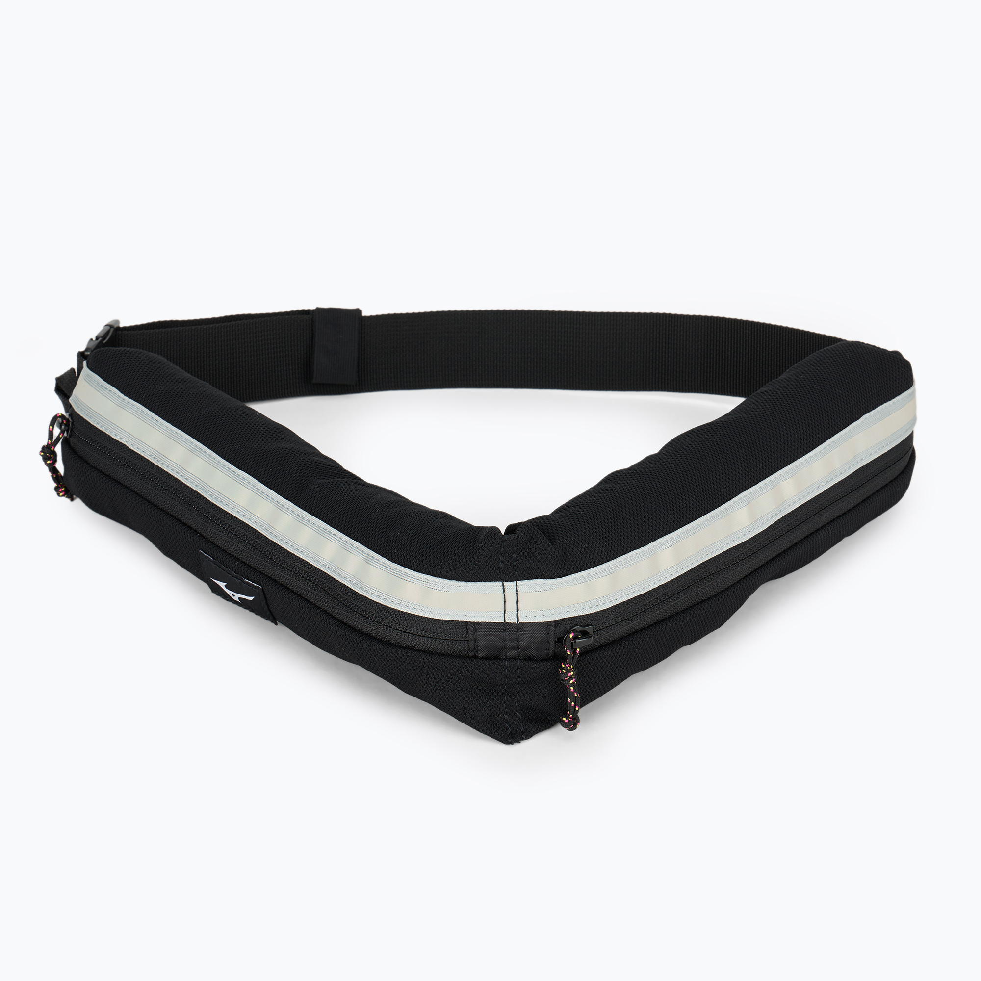Mizuno 2Way Belt Porch nero / grigio chiaro cintura da corsa (2Way Belt Porch J3GDC02390)