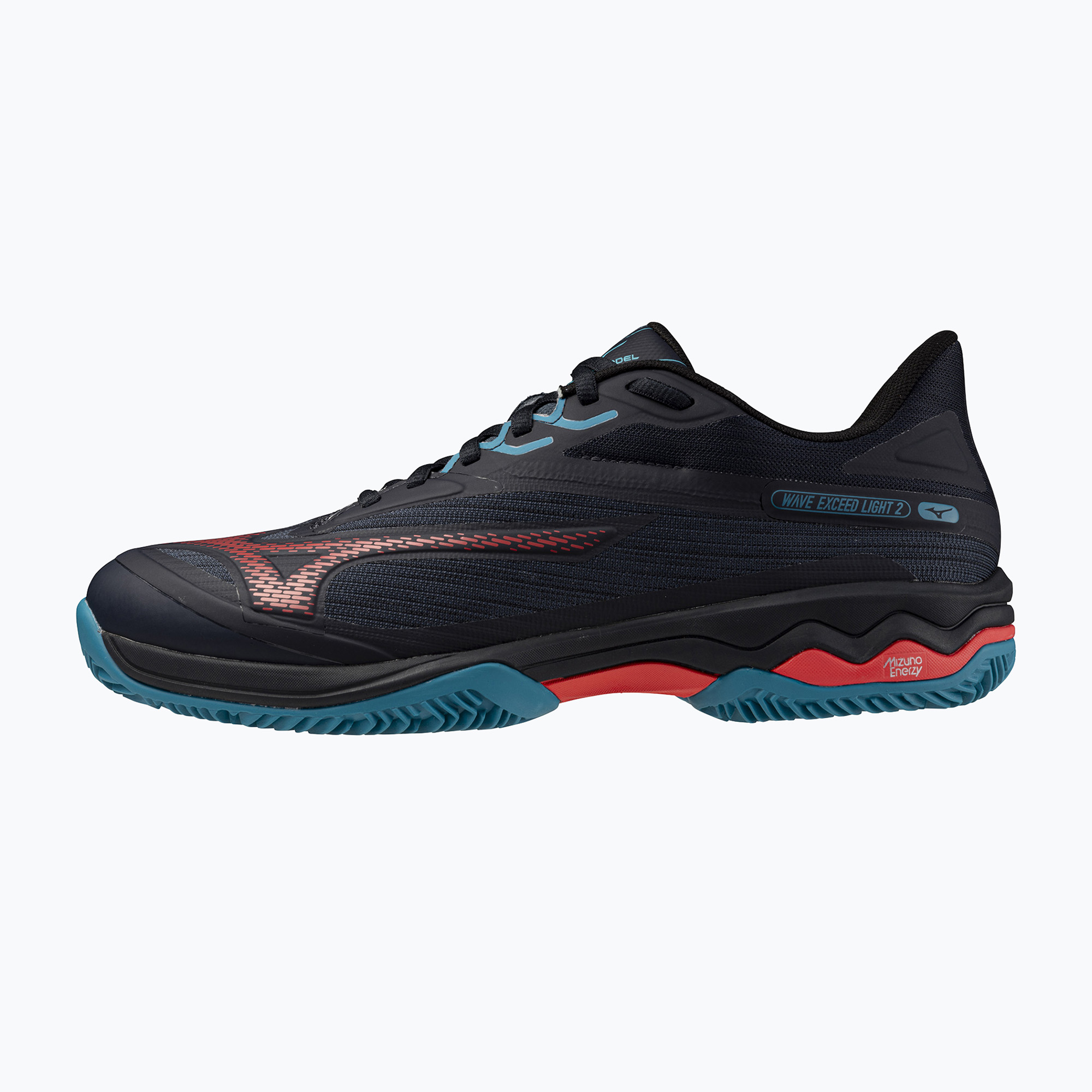 Uomo Mizuno Wave Exceed Light 2 Padel salute / ibisco / blu smalto padel scarpe (41 EU) (Wave Exceed Light 2 Padel 61GB232207)
