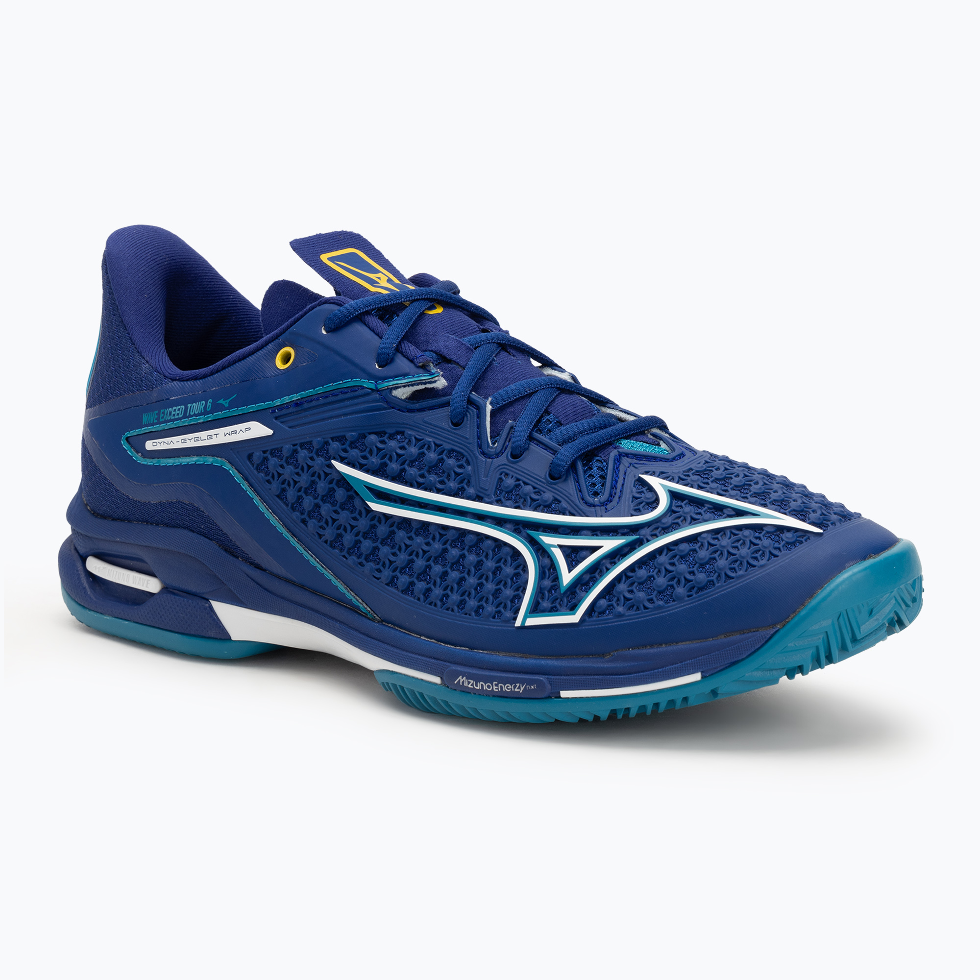 Scarpe da tennis da uomo Mizuno Wave Exceed Tour 6 CC blu bellwether/bianco/blu fjord (45 EU) (Wave Exceed Tour 6 CC 61GC247415)