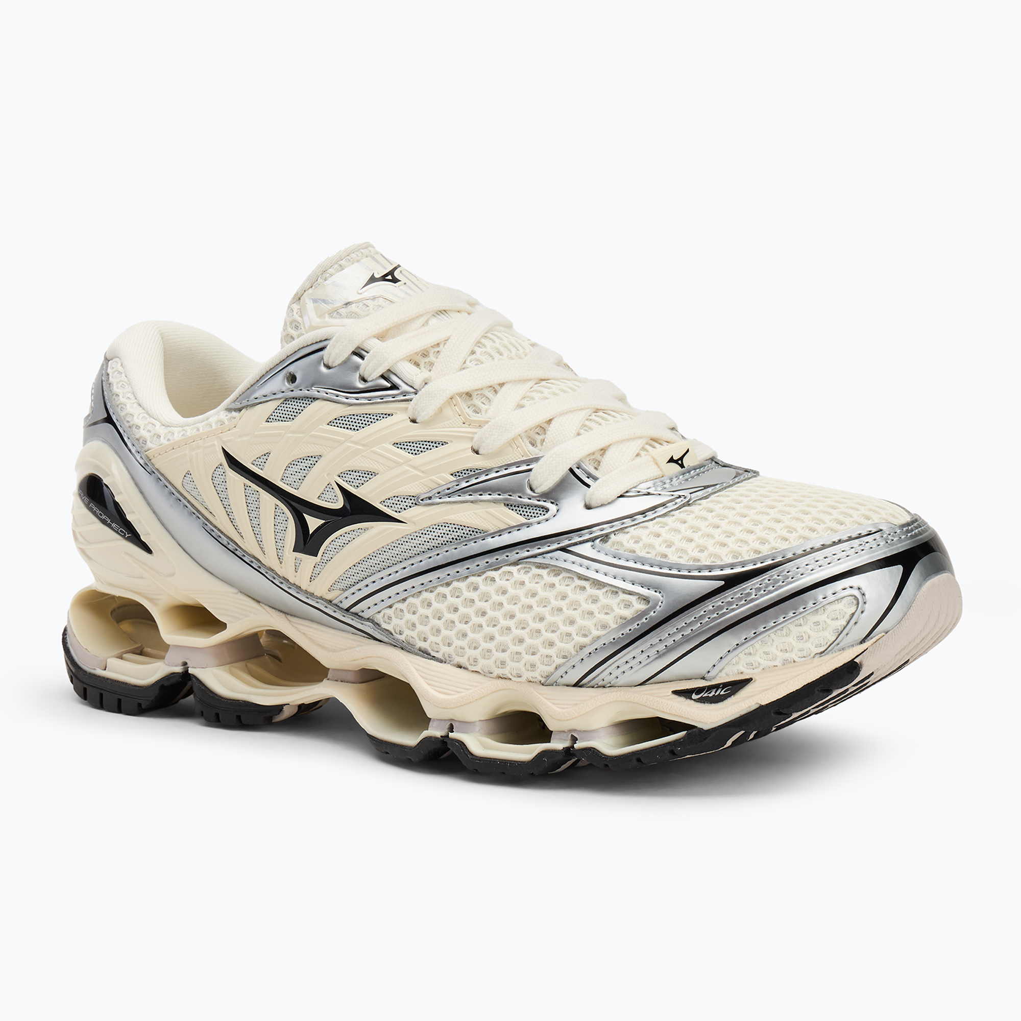 Scarpe da uomo Mizuno Wave Prophecy LS pristino/nero/argento (42 EU) (Wave Prophecy LS D1GA251101)