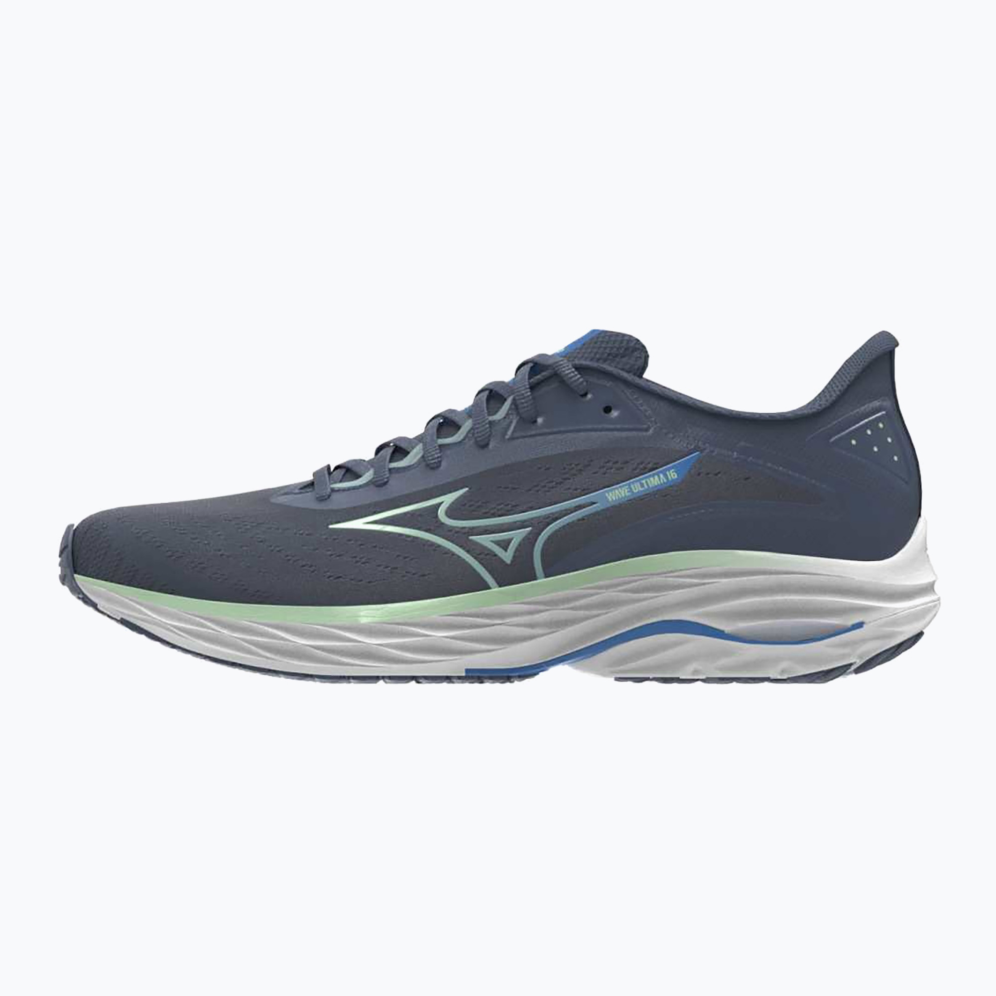 Scarpe da corsa da uomo Mizuno Wave Ultima 16 vintage indigo/neo mint/blu di frontiera (46.5 EU) (Wave Ultima 16 J1GC251801)