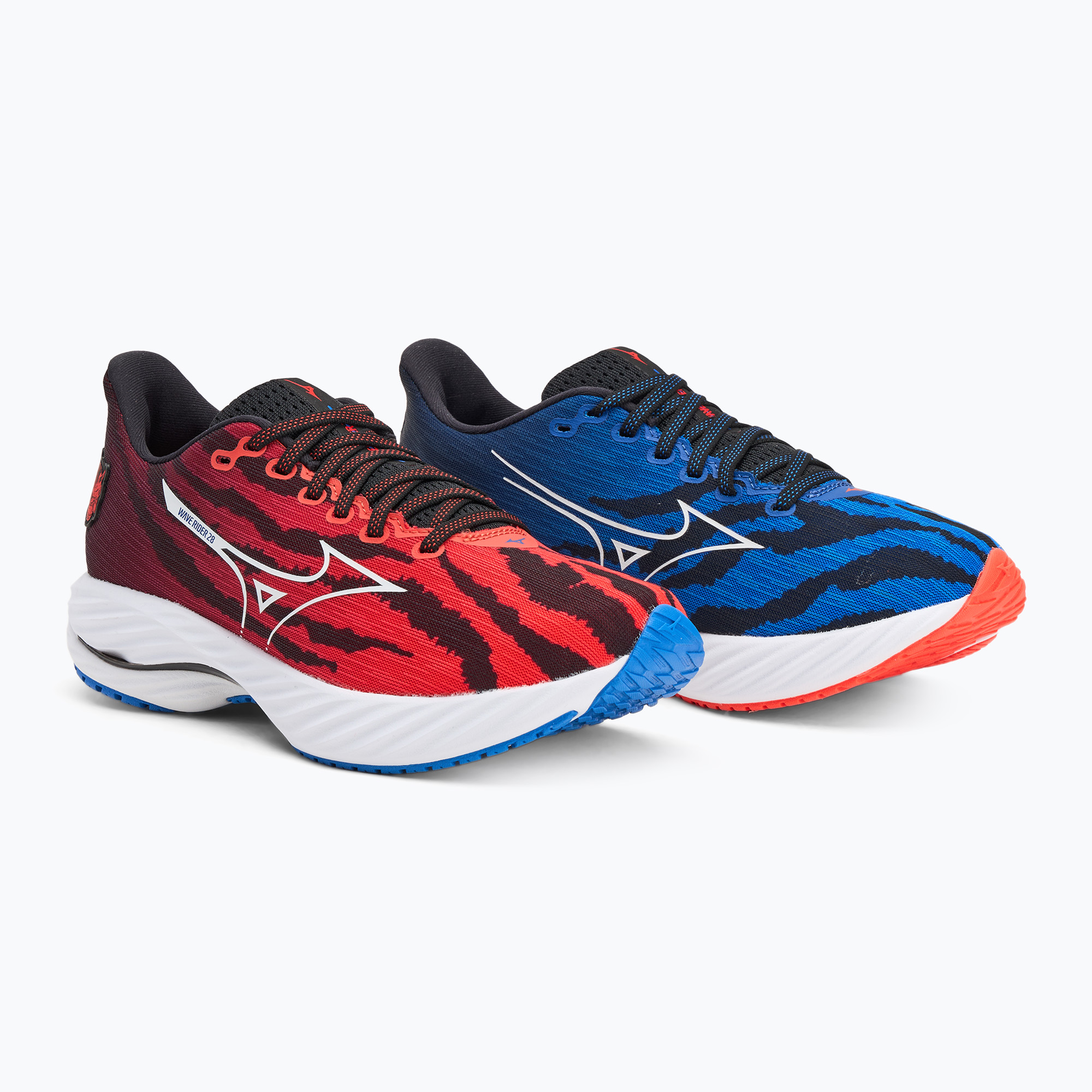 Mizuno Wave Rider 28 scarpa da corsa accensione rosso/bianco/baseball blu (41 EU) (Wave Rider 28 J1GC256301)