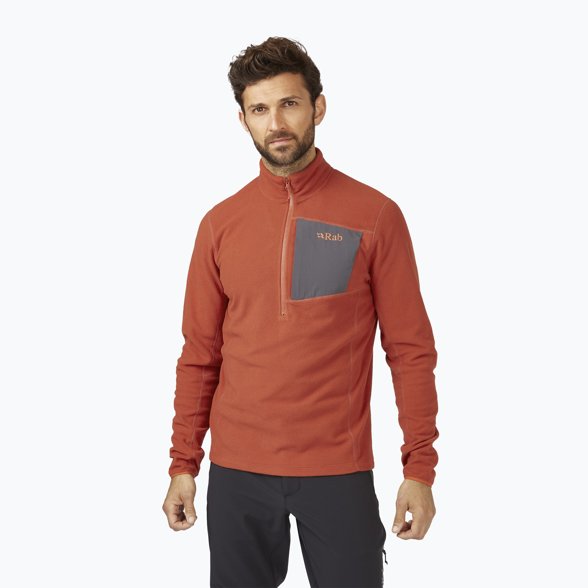 Felpa da uomo Rab Tecton Pull-On red clay (M) (Tecton Pull-On QFF-97)