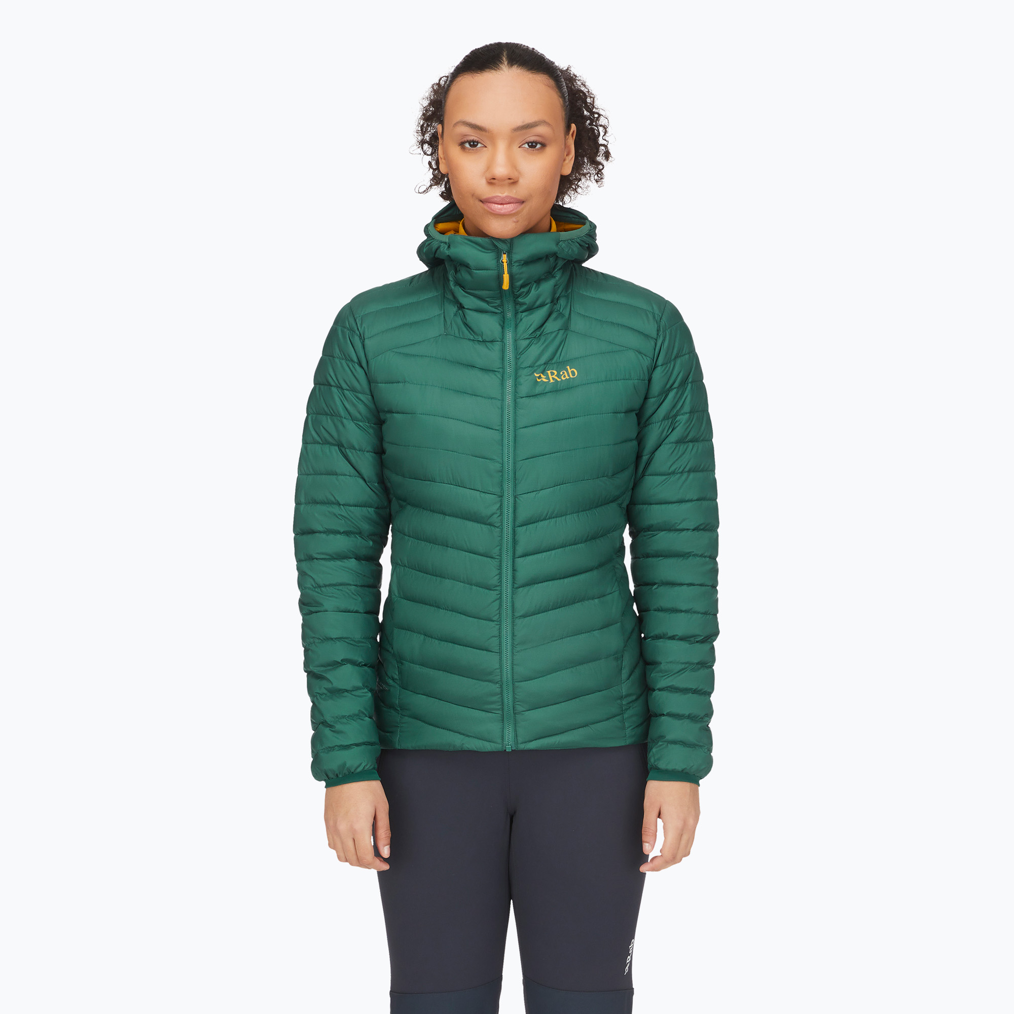 Giacca isolata da donna Rab Cirrus verde alpino/sahara (M) (Cirrus Alpine QIO-60-GNS)