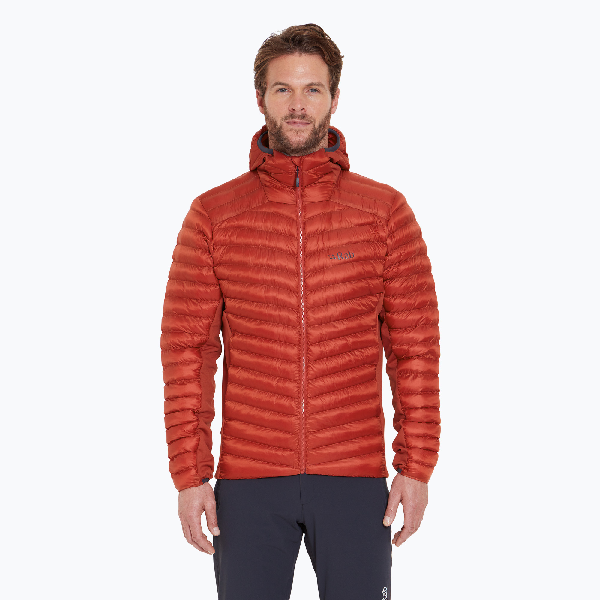 Piumino Rab Cirrus Flex Hoody da uomo rosso toscano (XL) (Cirrus Flex Hoody QIP-31-TRD)