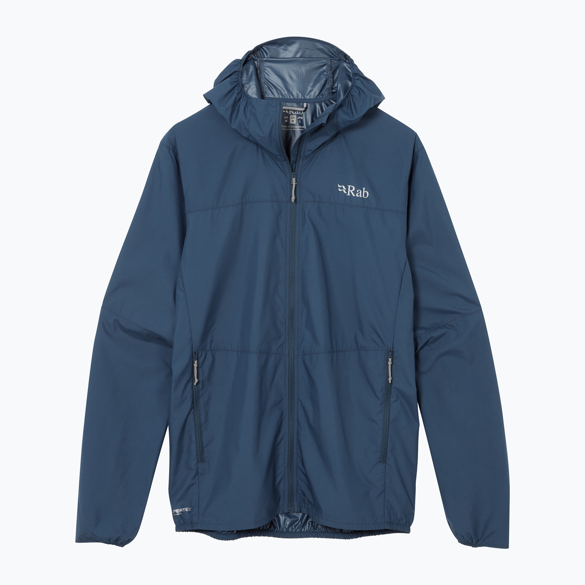 Giacca Rab Windgather Hoody da uomo blu tempesta (M) (Windgather Hoody QWS-84-TMB)