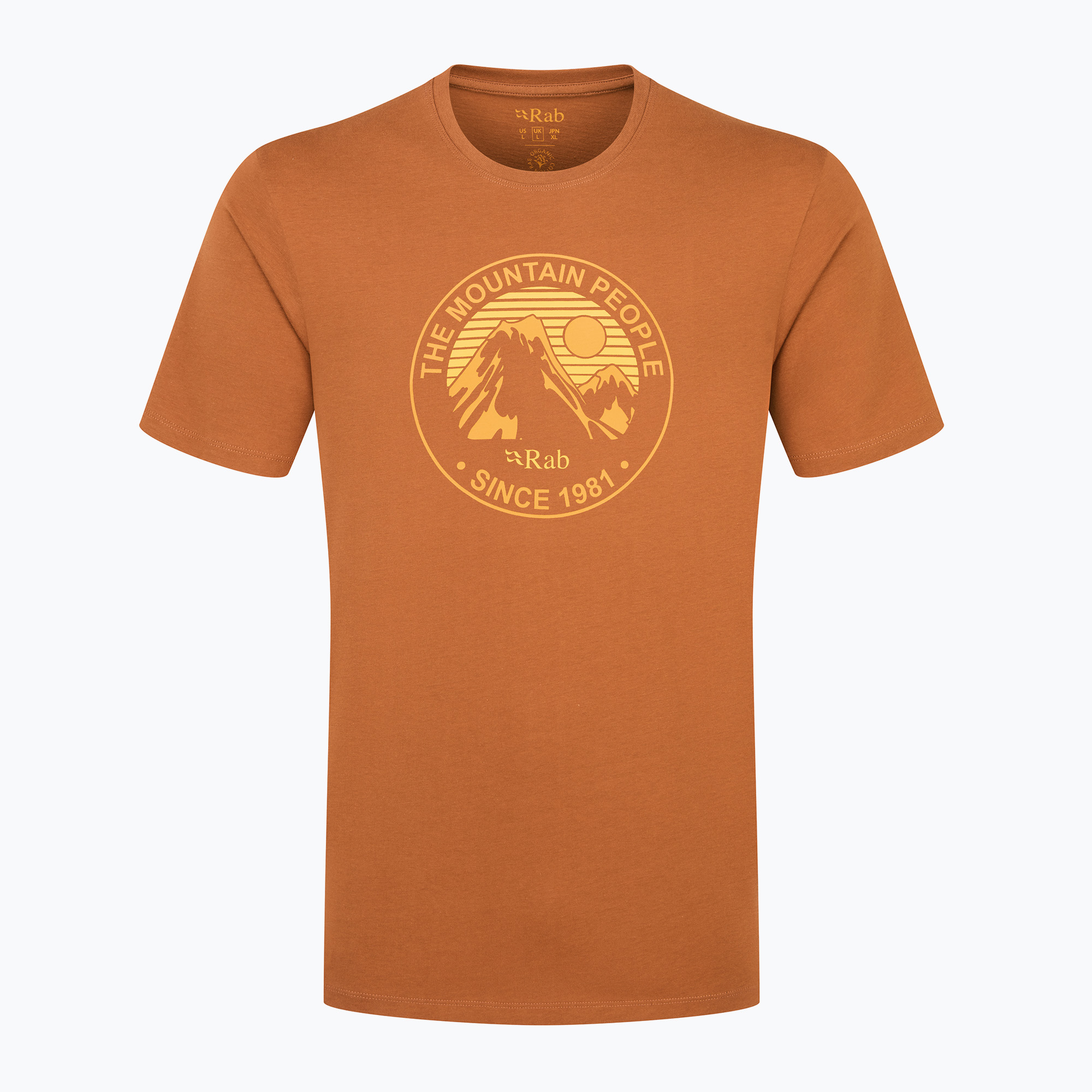 Maglietta Rab Stance Alpine Peak da uomo in terra rossa (L) (Stance Alpine Peak QCC-03-REA)