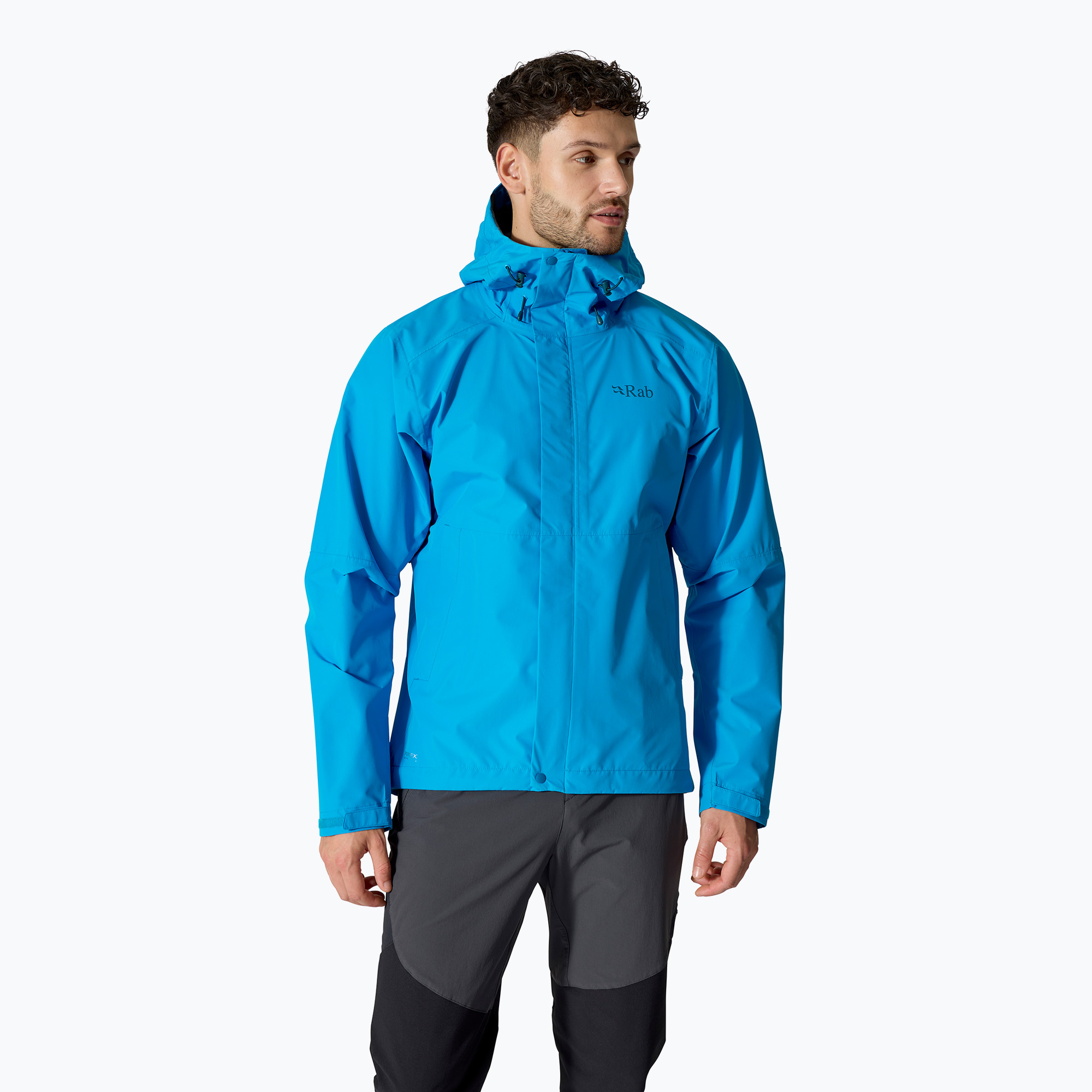 Rab Downpour giacca da pioggia da uomo blu maya (S) (Downpour QWI-06-MYB)