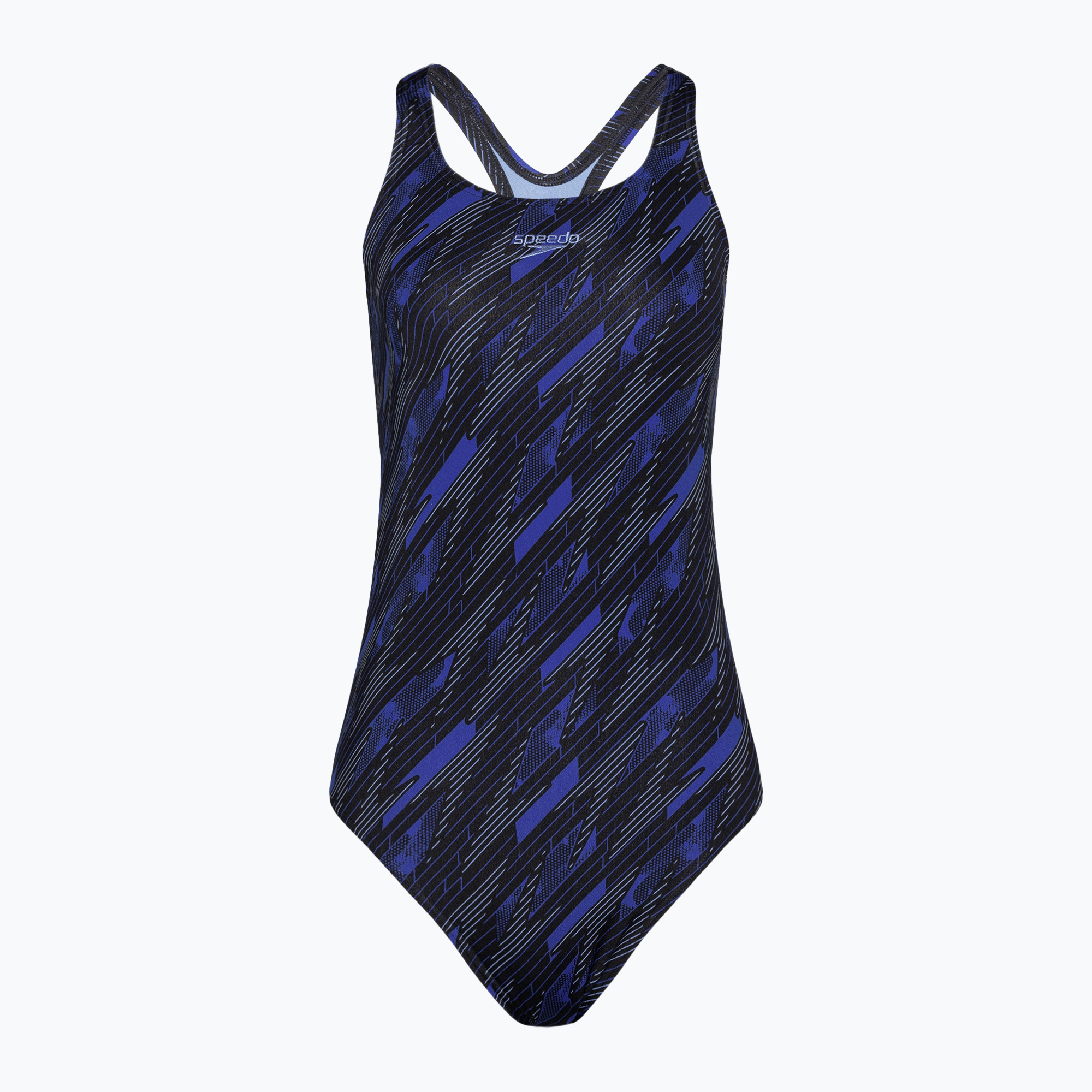 Costume intero Speedo da donna HyperBoom Allover Medalist nero/cobalto vero/blu scuro (34) (HyperBoom Allover Medalist 8-1219916764)