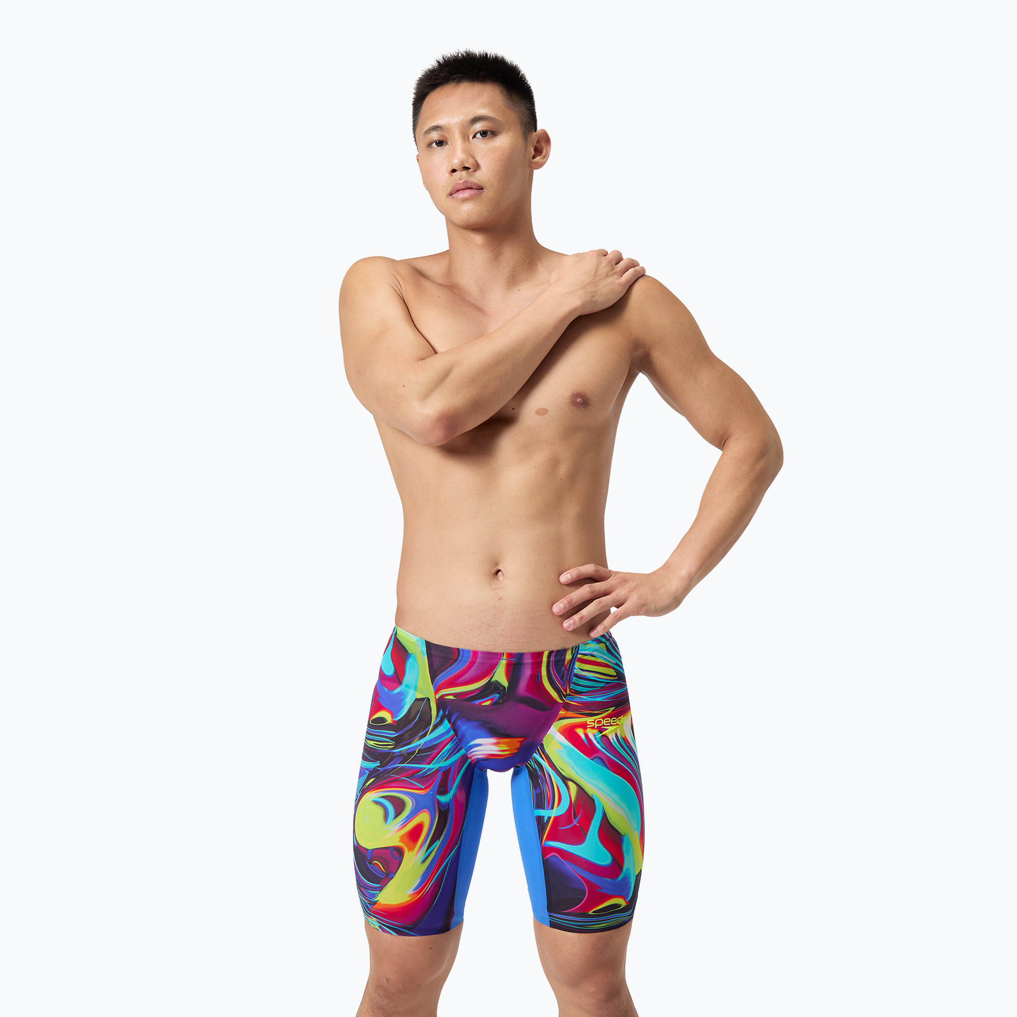 Speedo Fastskin LZR Pure Valor 2.0, jammer da nuoto con stampa molten blur/cobalt pop (23) (Fastskin LZR Pure Valor 2.0 Jammer 8-1586118465)