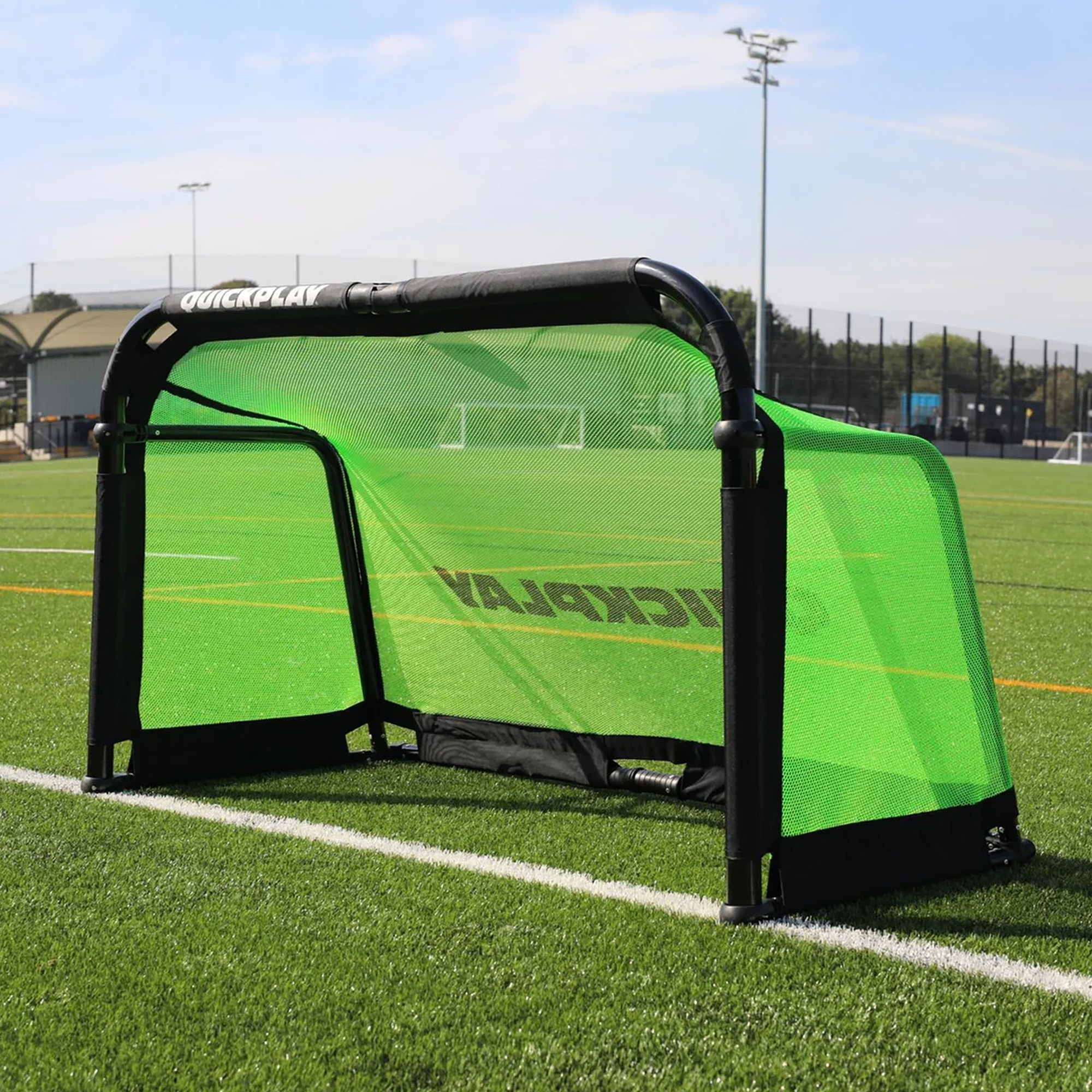 Porta da calcio Quickplay Pro Alu Training 150 x 100 cm nero/verde (150 x 100 cm) (Pro Alu Training PATG5X3)