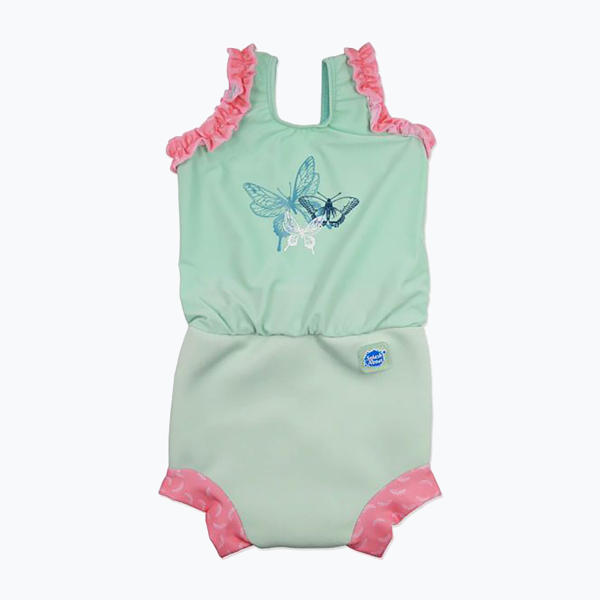 Costume intero per bambini Splash About Happy Nappy Dragonflies menta