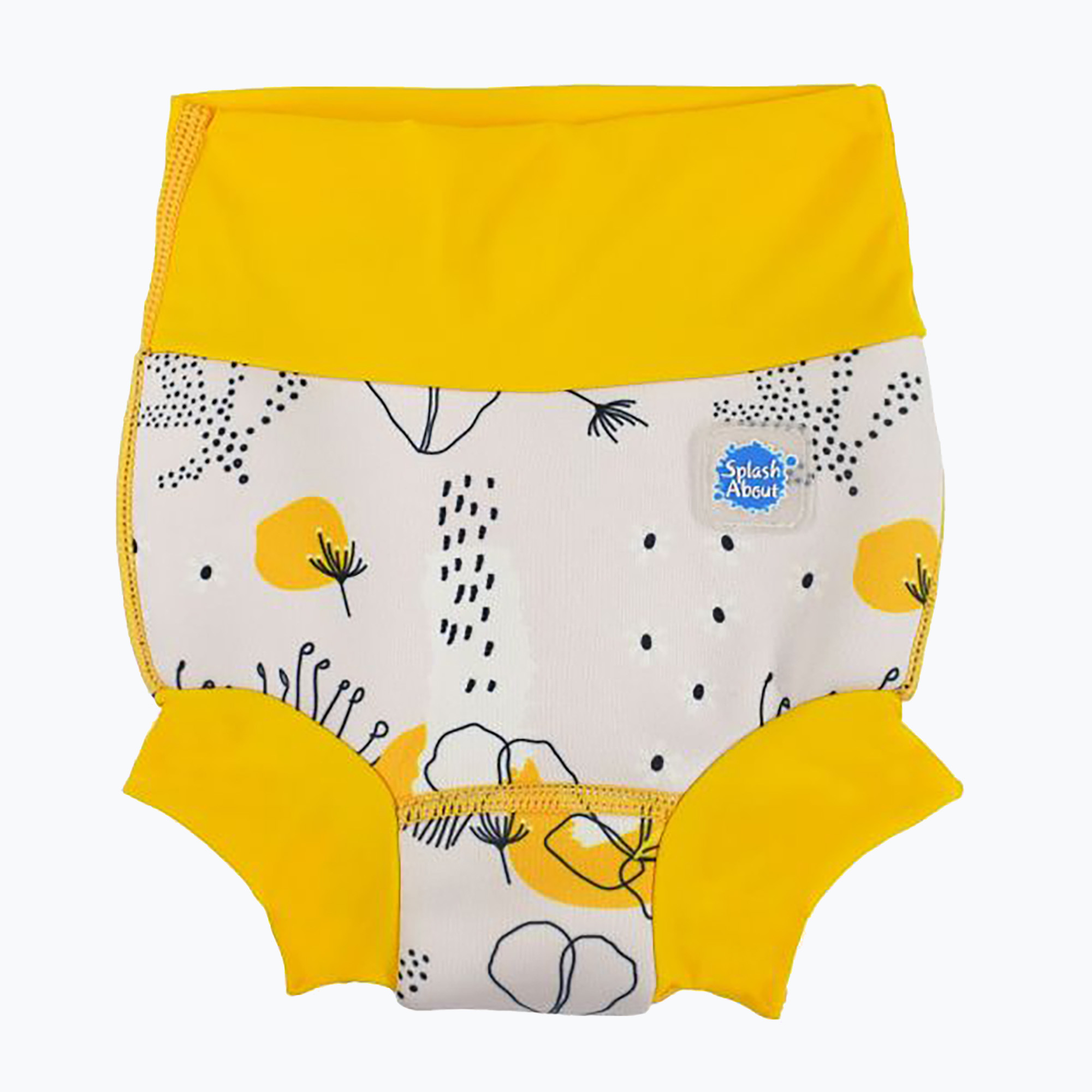 Splash About Happy Nappy Pannolino da bagno Delicate Flowers giallo/crema (3-6 M) (Happy Nappy HNFMXXL)