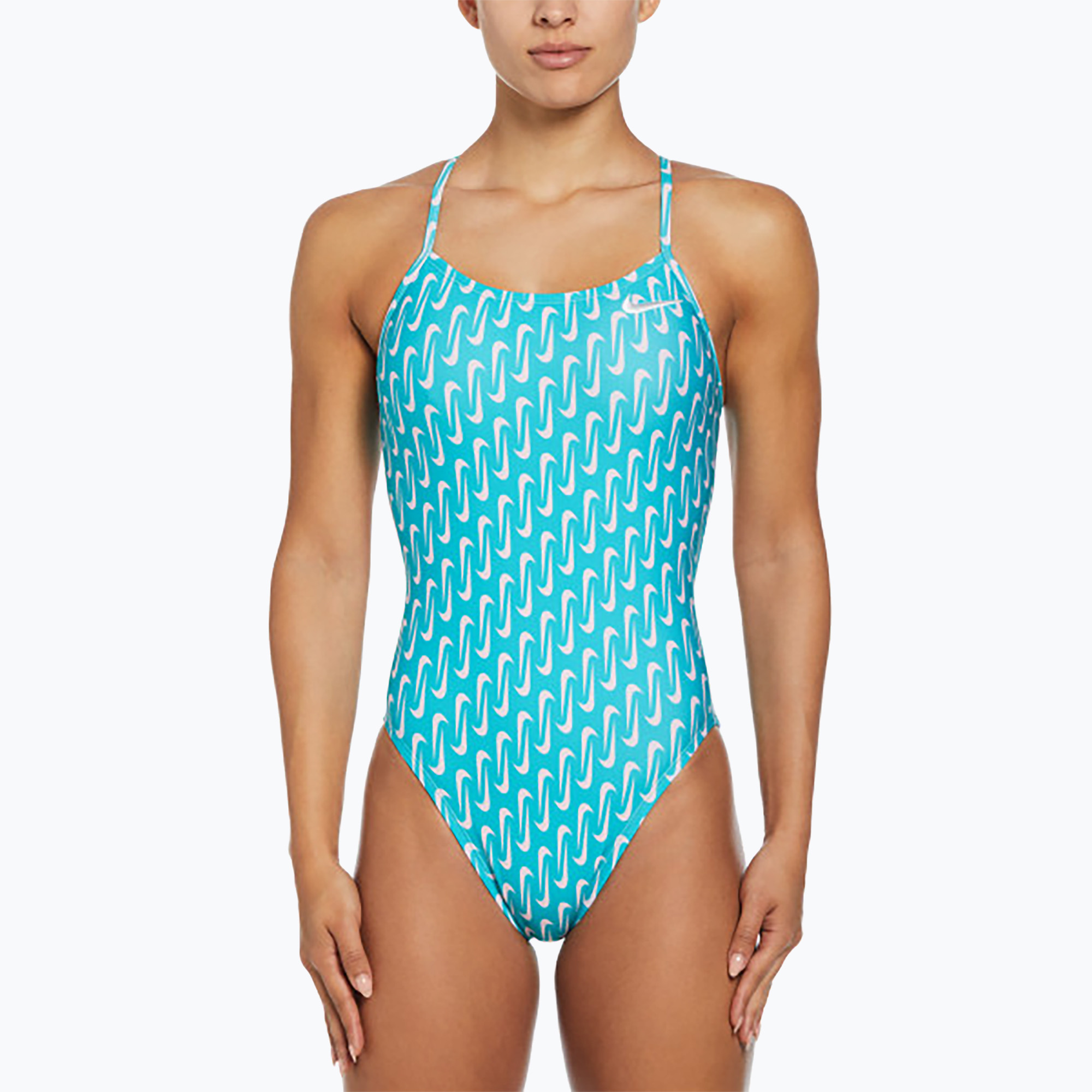 Costume intero donna Nike Hydrastrong Multi Print Cutout blu (40) (Hydrastrong Multi Print Cutout NESSE006-400)
