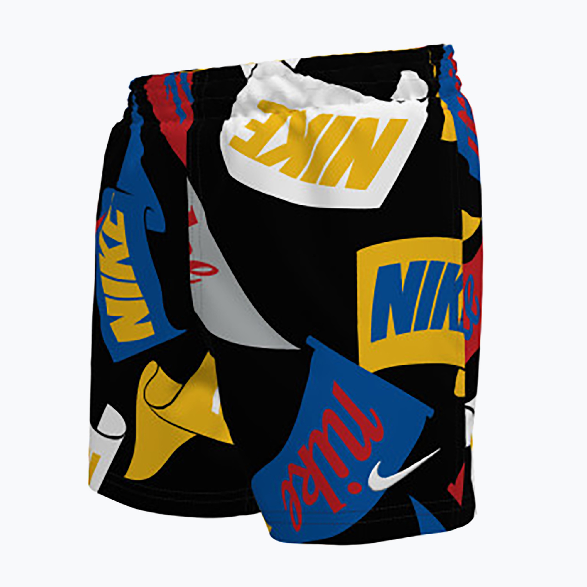 Pantaloncini da bagno Nike Tossed Flags 4" Volley da bambino, nero (150-160 (L)) (Tossed Flags 4" Volley NESSF802)