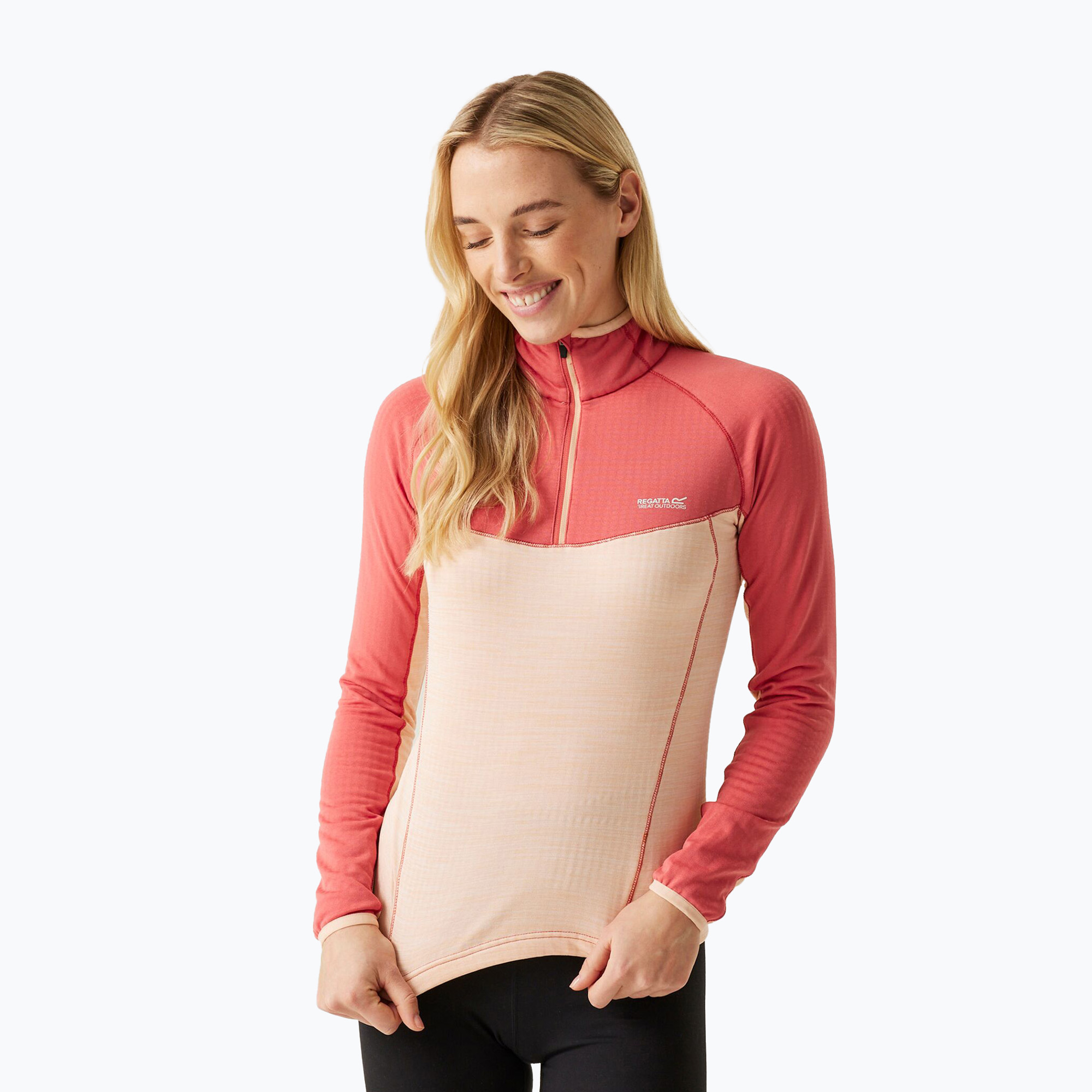 Felpa trekking donna REGATTA Hepley mineral red/peach parfait marl (10) (Hepley RWA512-0A8)