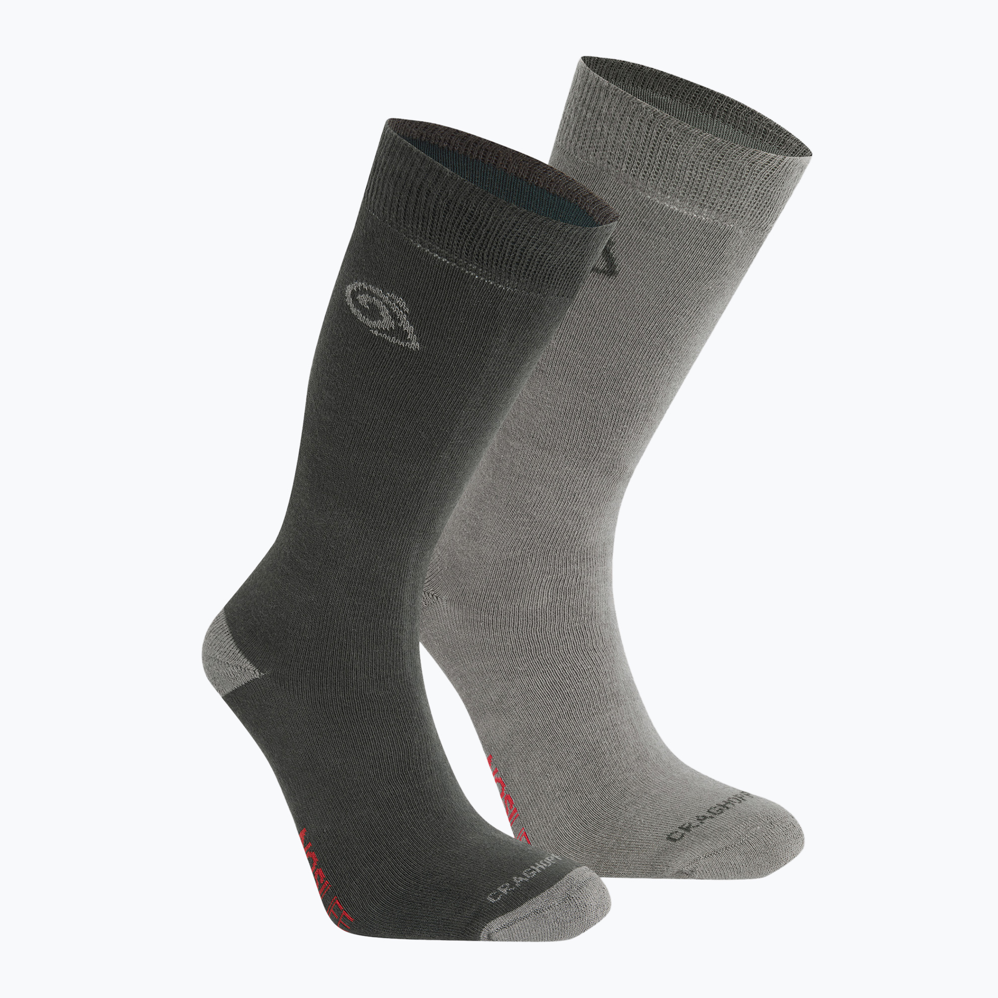 Craghoppers NosiLife TwinPck calze da trekking 2 paia pepe nero/grigio medio (39-42 (6-8 UK)) (NosiLife TwinPck CUH369)