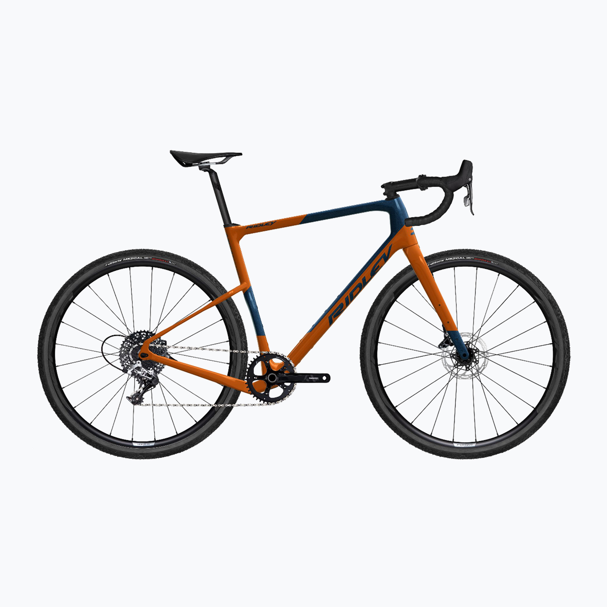 Ridley Kanzo Adventure Rival1 gravel bike jeans blu metallizzato/arancio bruciato/giallo scuro (L) (Kanzo Adventure Rival1 KAD01Bs (Glossy))