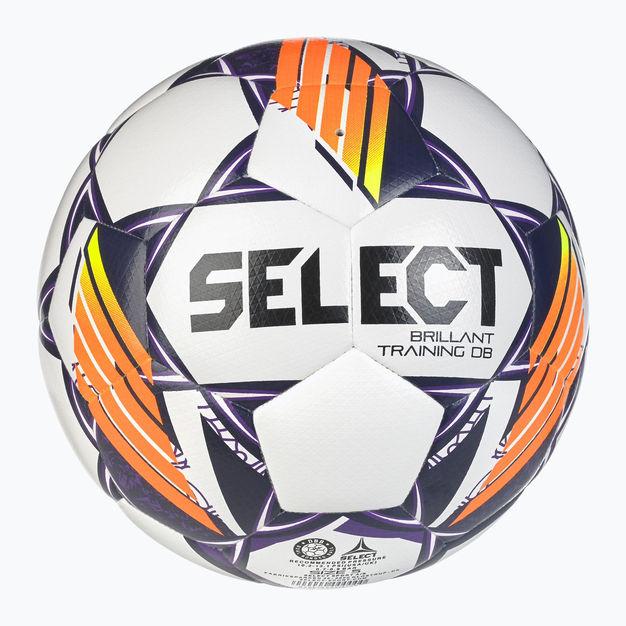 Palla da calcio SELECT Brillant formazione DB v24 bianco / viola dimensioni 4