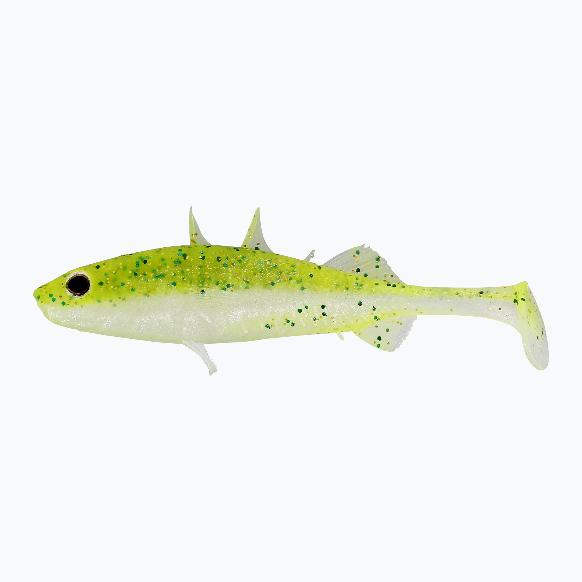 Westin Stanley lo Stickleback Shadtail esca in gomma scintillante/cartreuse (5.5 cm / 1.5 g) (Stanley the Stickleback Shadtail P117-557-002)