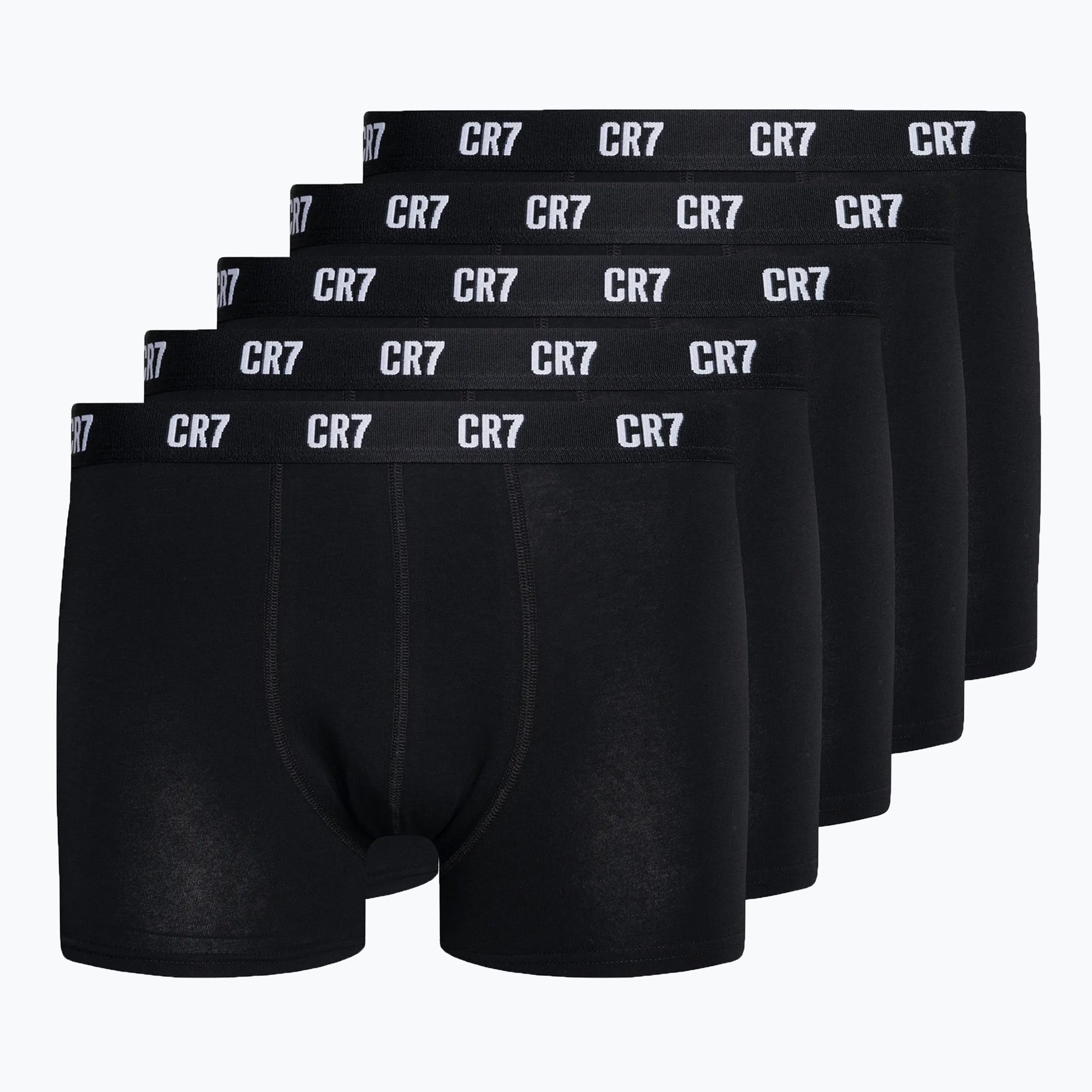 Boxer CR7 Basic Trunk da uomo 5 paia nero (XL) (Basic Trunk 300-8106-4900)