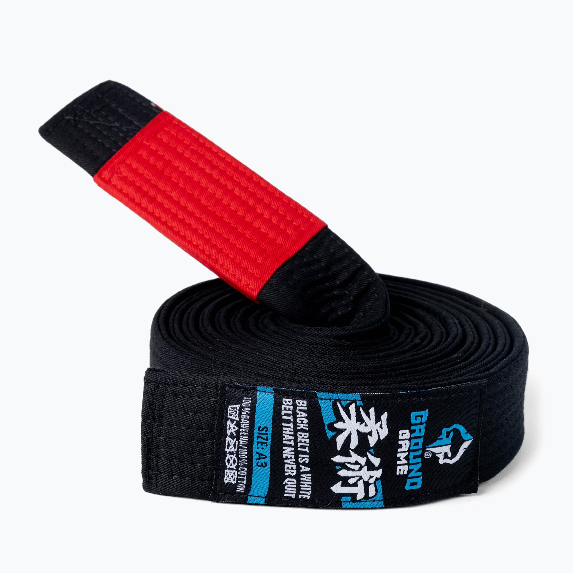 Ground Game cintura nera di jiu-jitsu brasiliano (A5) (GIBELTBLA02)