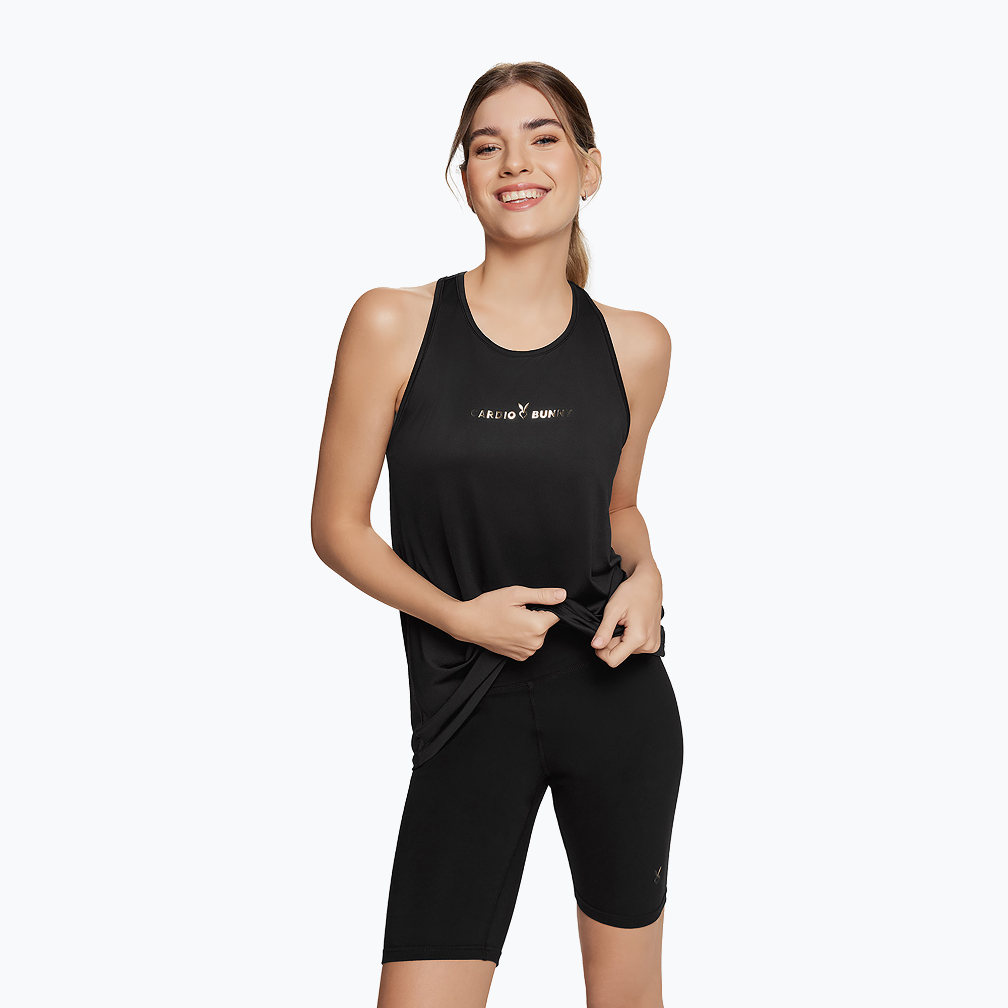 Canotta da allenamento donna Cardio Bunny Heat nera