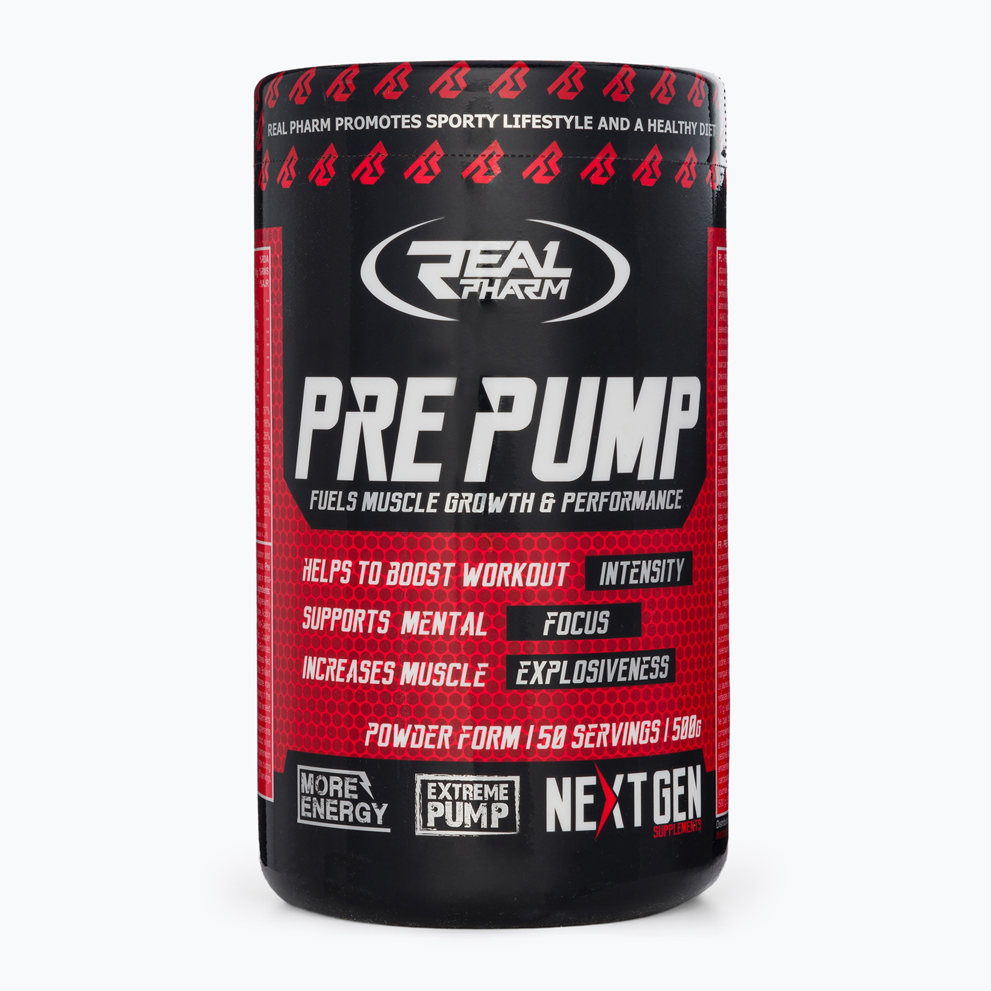 Real Pharm Pre Pump pre-allenamento 500 g ribes nero/limone (500 g) (Pre Pump 702388)