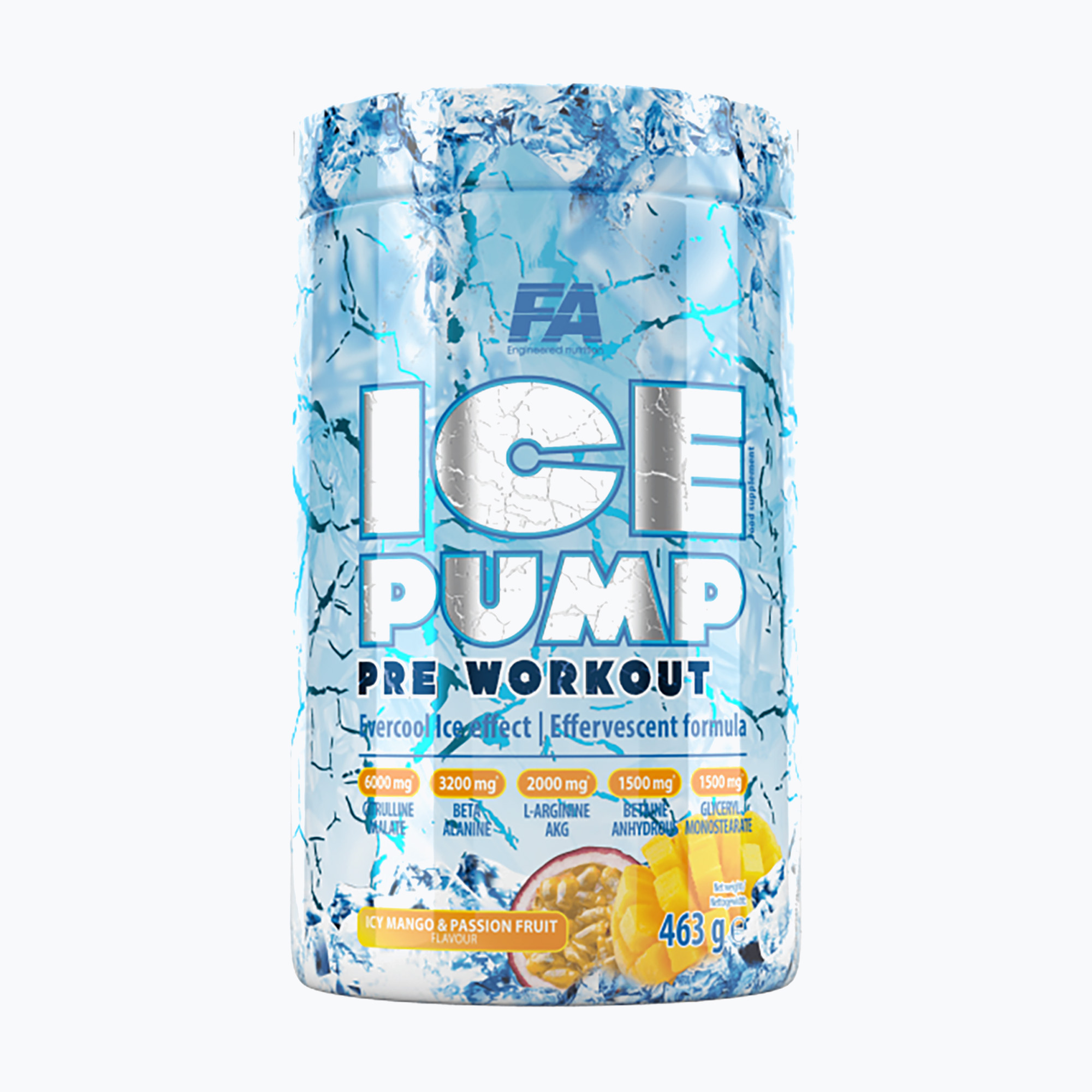 Fitness Authority Ice Pump Pre Workout 463 g preallenamento al mango ghiacciato/frutto della passione (463 g) (Ice Pump Pre Workout FA-ILP000005R1.1)