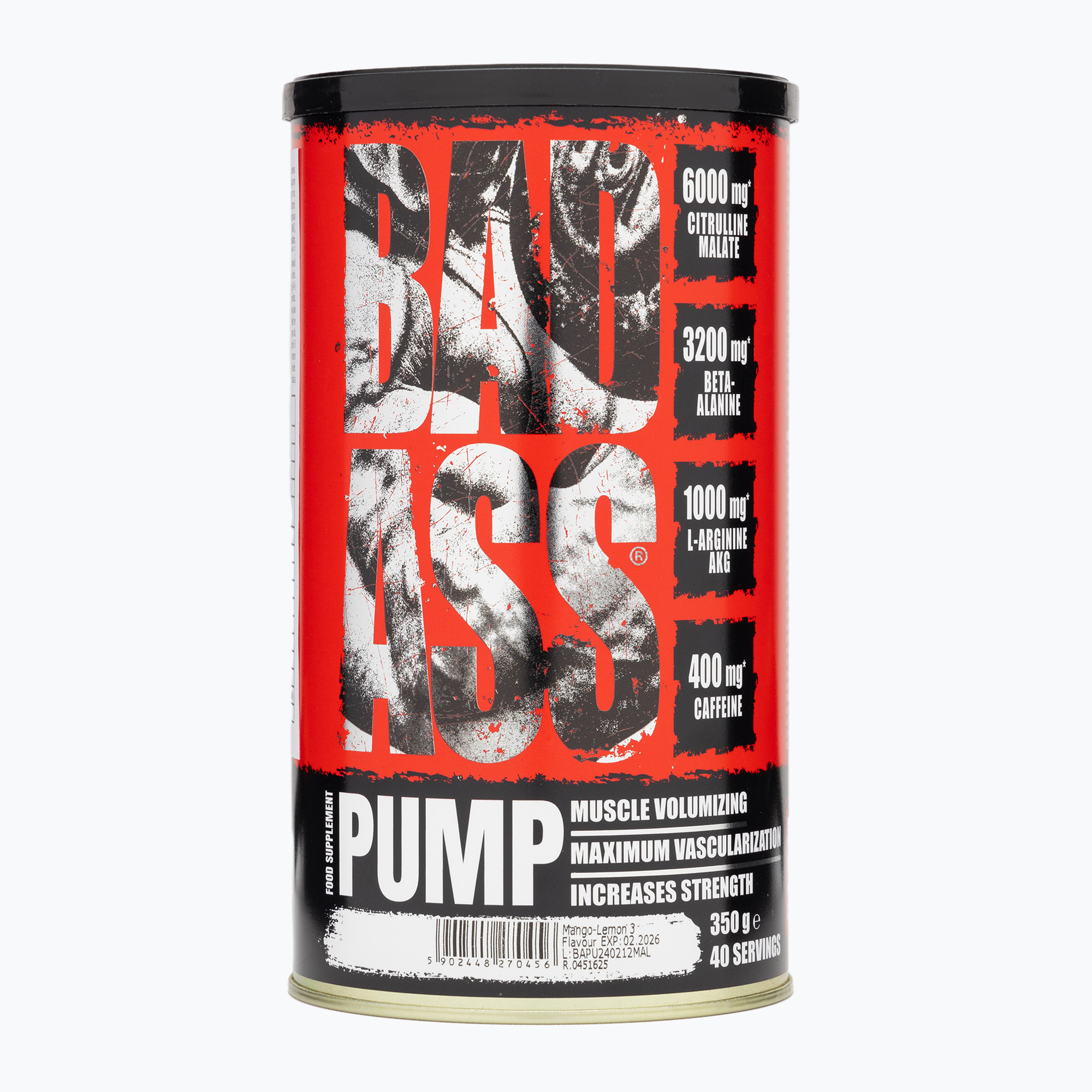 Fitness Authority pre-allenamento Bad Ass Pump 350 g mango/limone (350 g) (Bad Ass Pump BA-BAP000399R1.1)