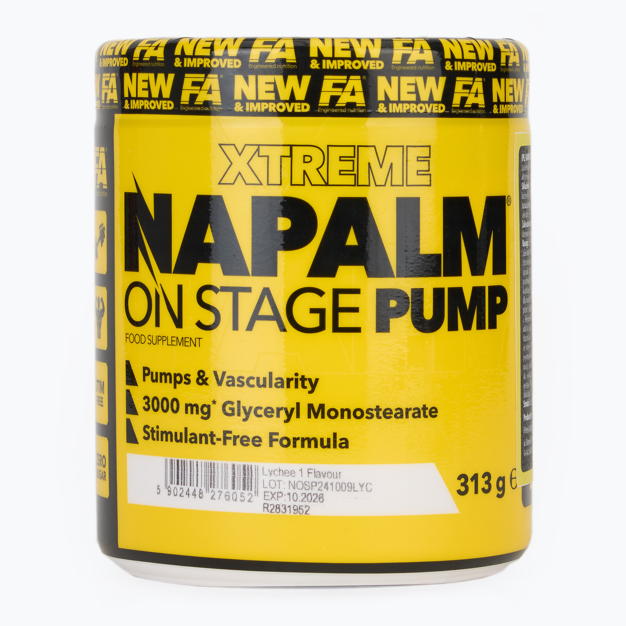 Fitness Authority pre-allenamento Napalm On Stage Pump 313 g litchi (313 g) (Napalm On Stage Pump FA-NAP000121R1.1)
