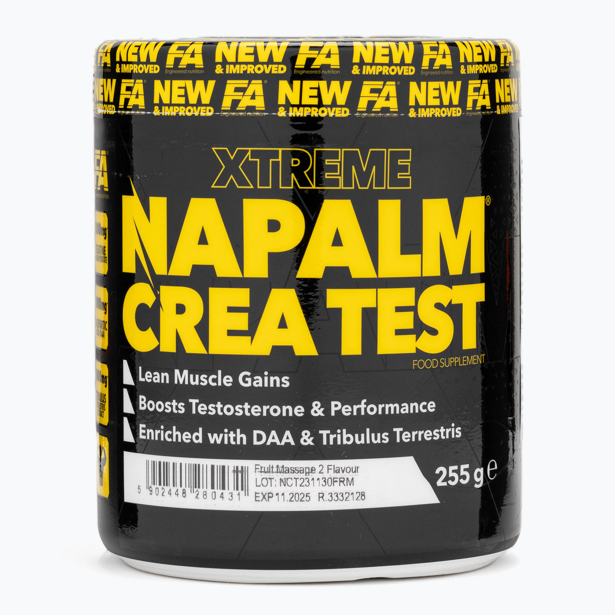 Fitness Authority creatina Napalm Crea Test 255 g massaggio alla frutta (255 g) (Napalm Crea Test FA-NAP000137R1.1)