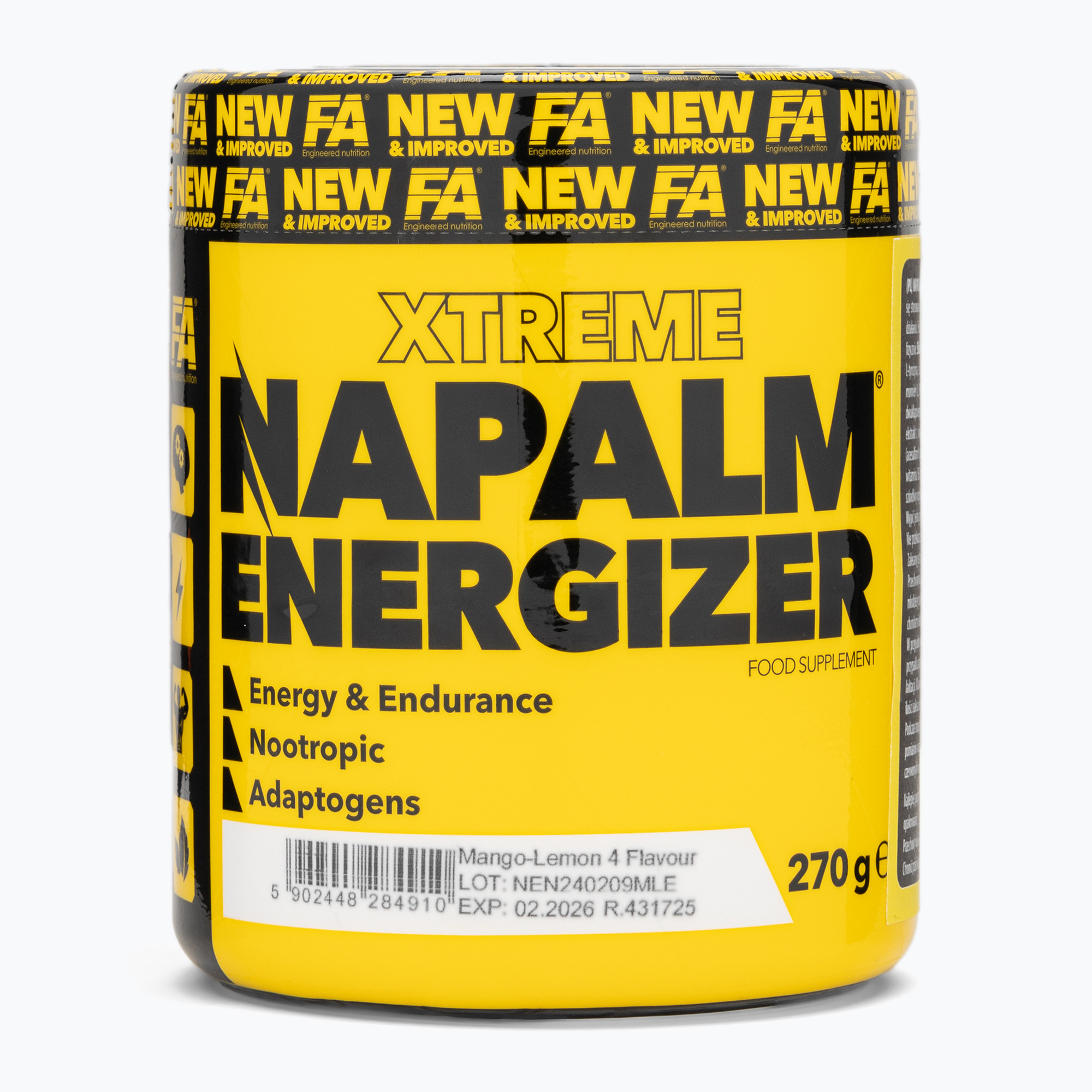 Fitness Authority pre-allenamento Napalm Energizer 270 g mango/limone