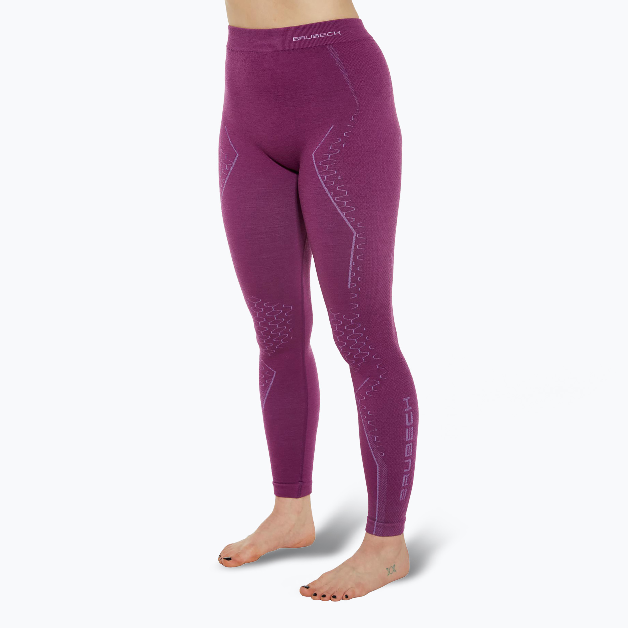 Pantaloni termoattivi da donna Brubeck LE1351 Extreme Merino fucsia (L) (Extreme Merino LE1351W)