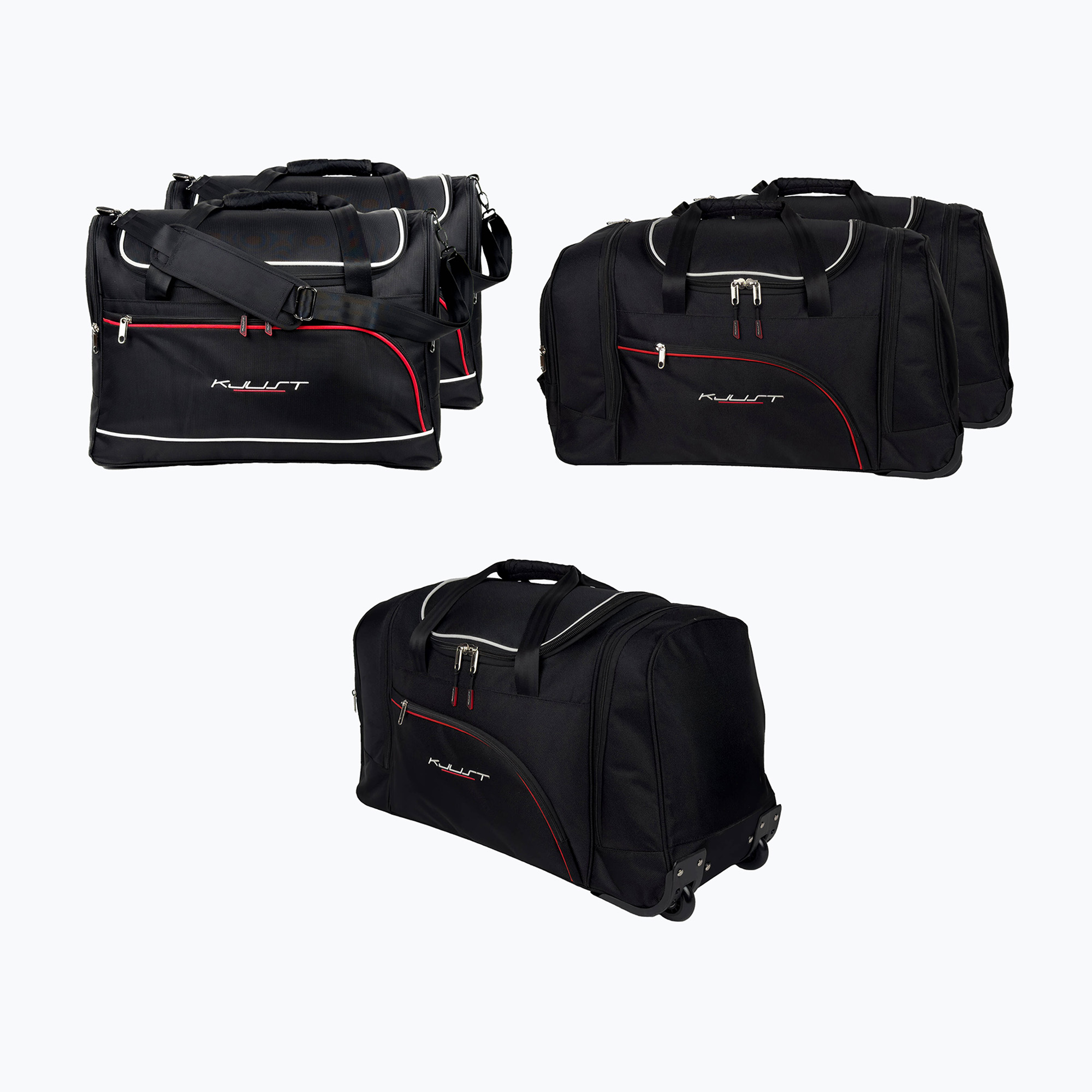KJUST Toyota Land Cruiser 150 2017+ 5 set di borse portabagagli nero.