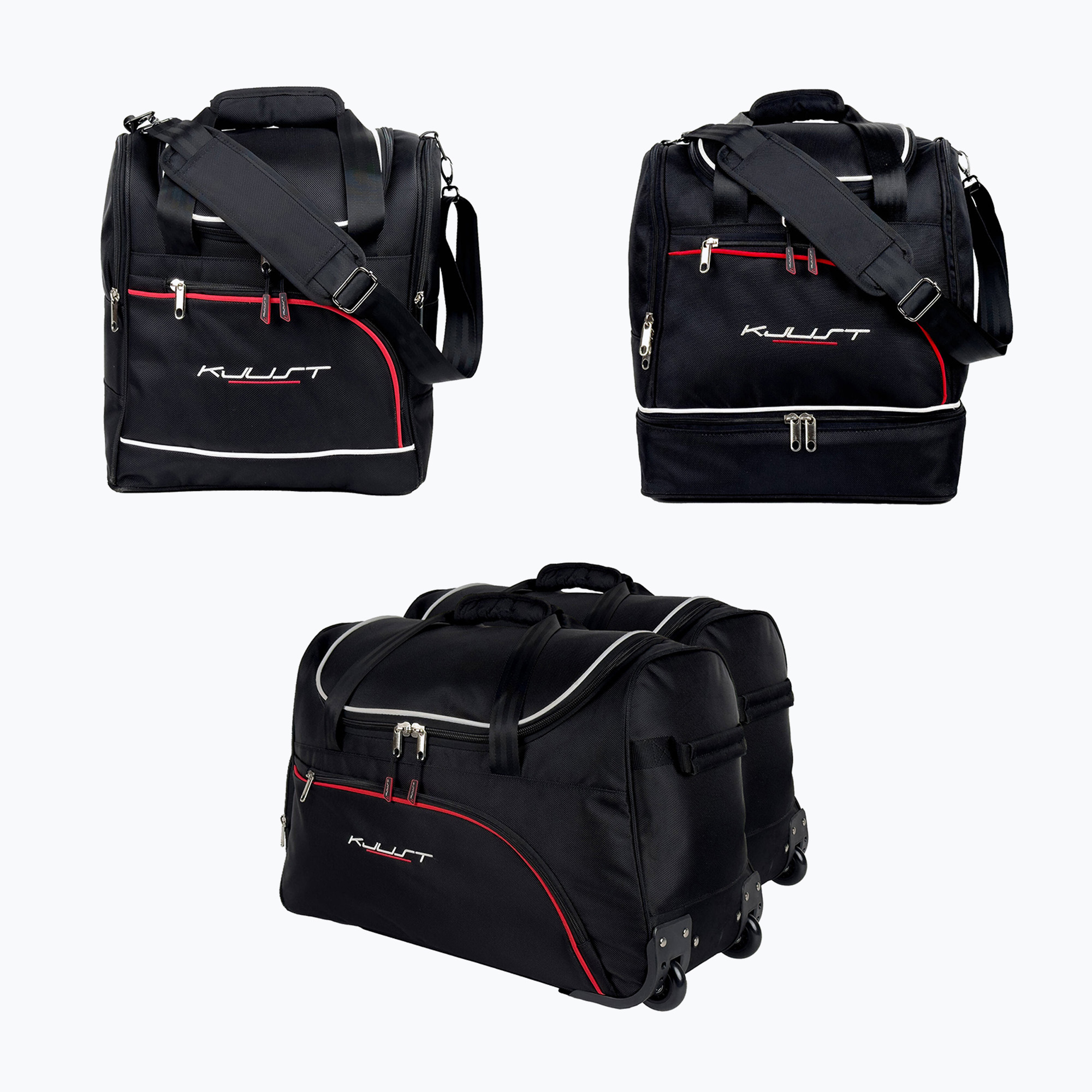 KJUST Seat Leon 2020+ set di borse portabagagli 4 pezzi nero.